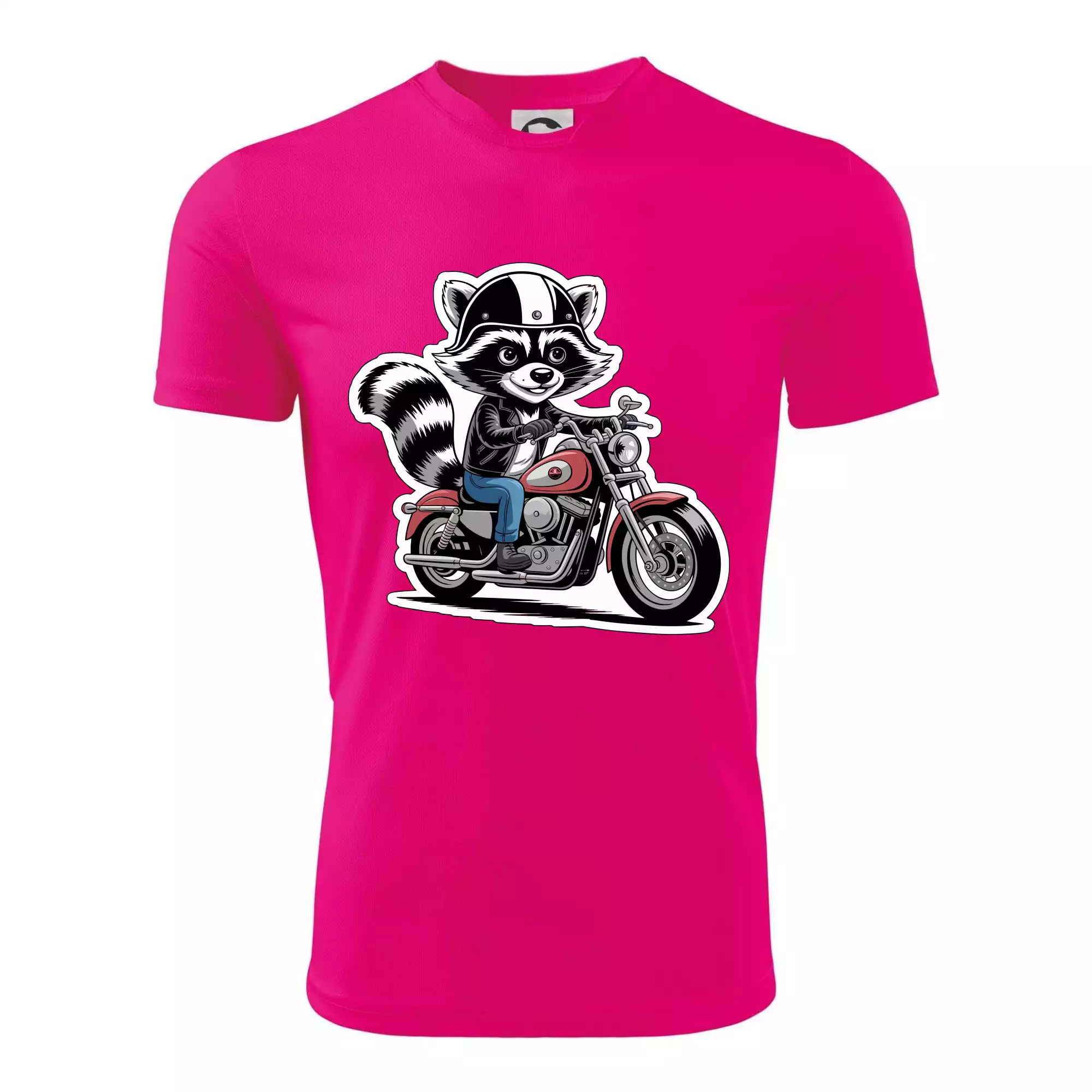 Mýval na motorce kreslený