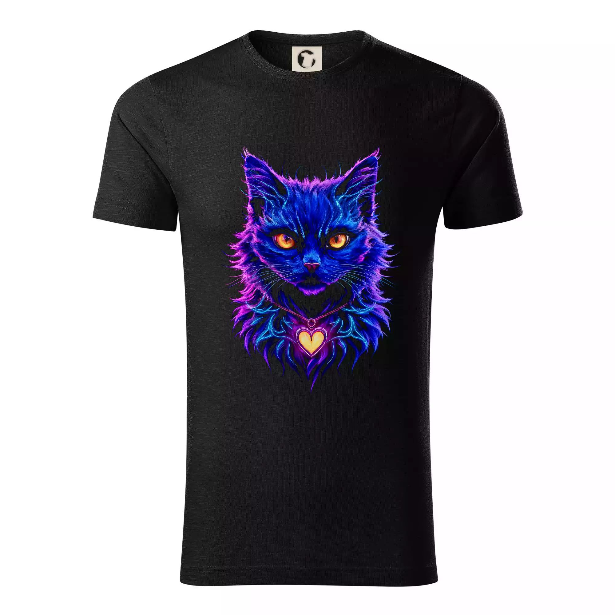Fialovo modrá kočka se srdcem