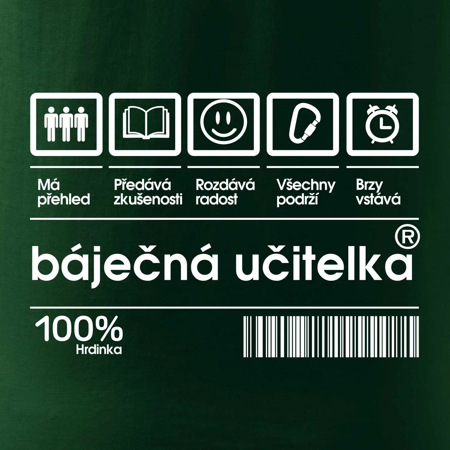 Čárový kód  - Báječná učitelka