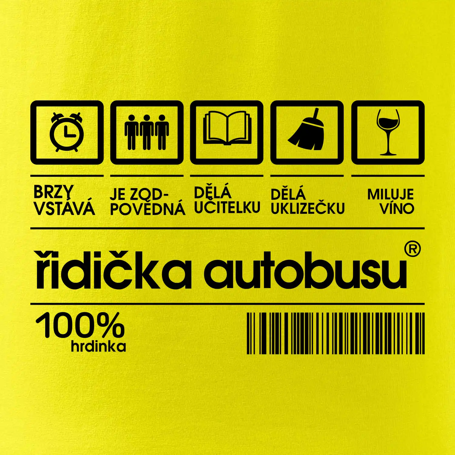 Čárový kód řidička autobusu