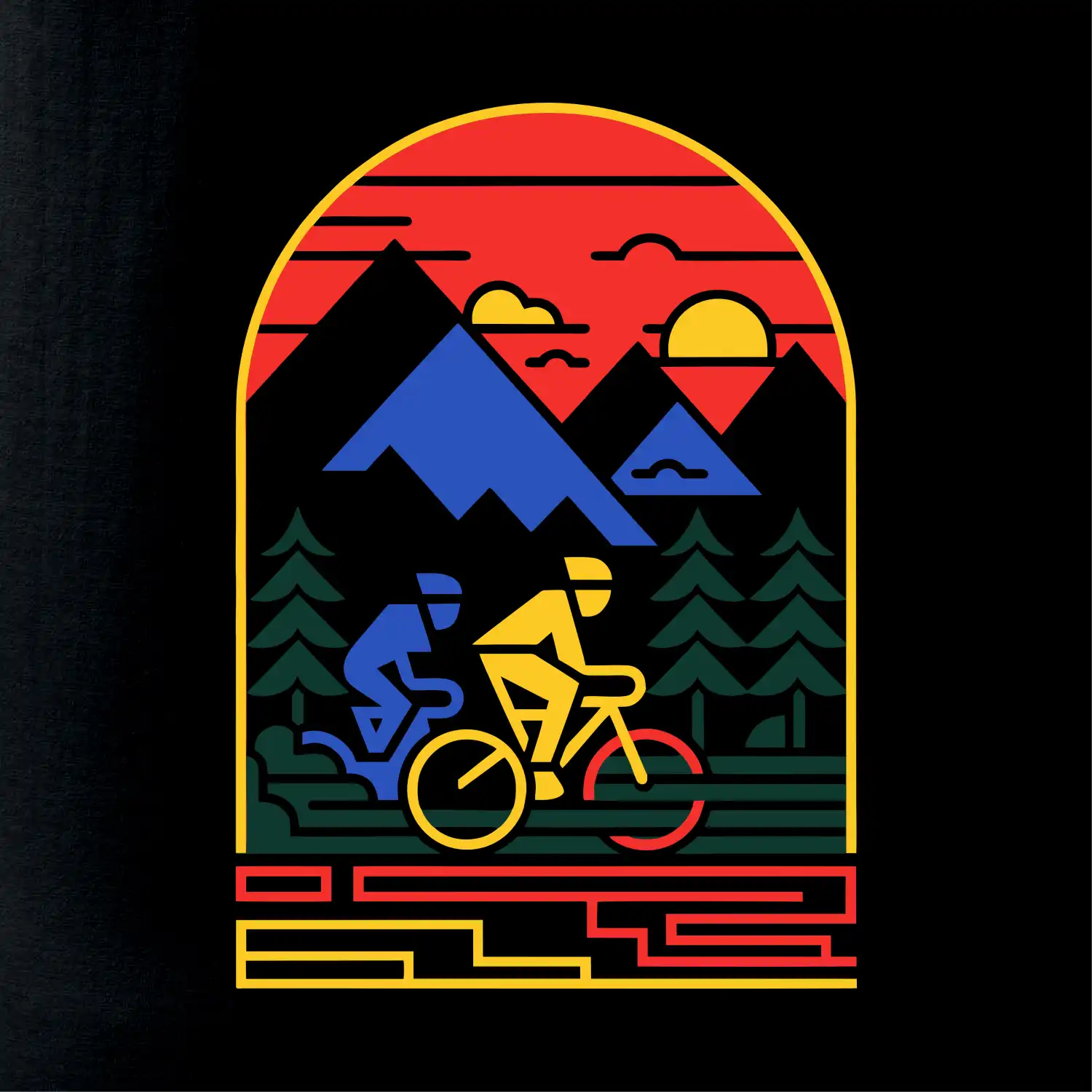Cyklista na horách - logo