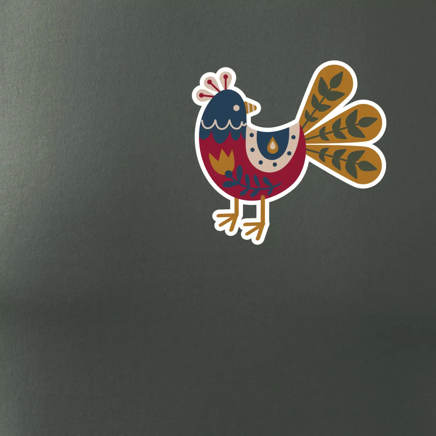 Folklor na prsu slepice