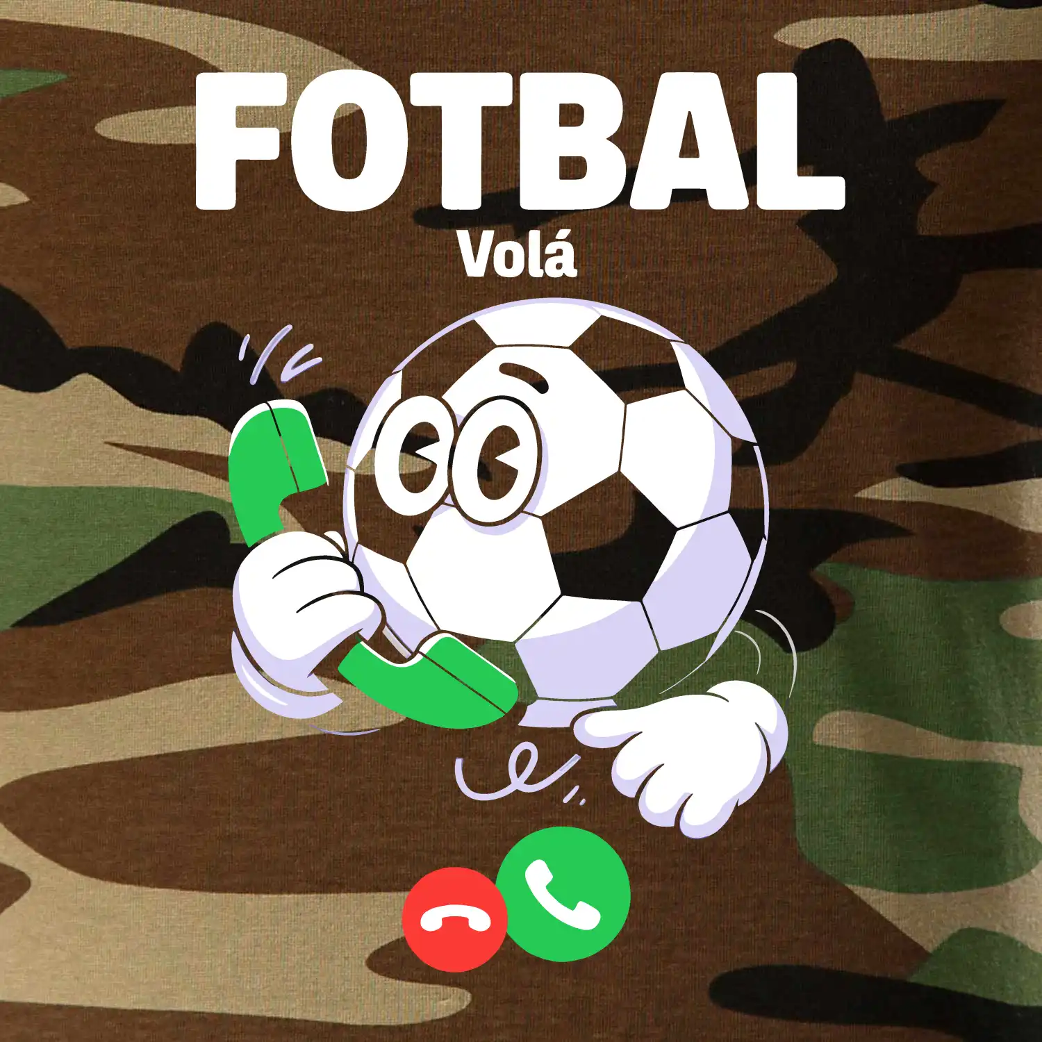 Karikatura fotbal volá