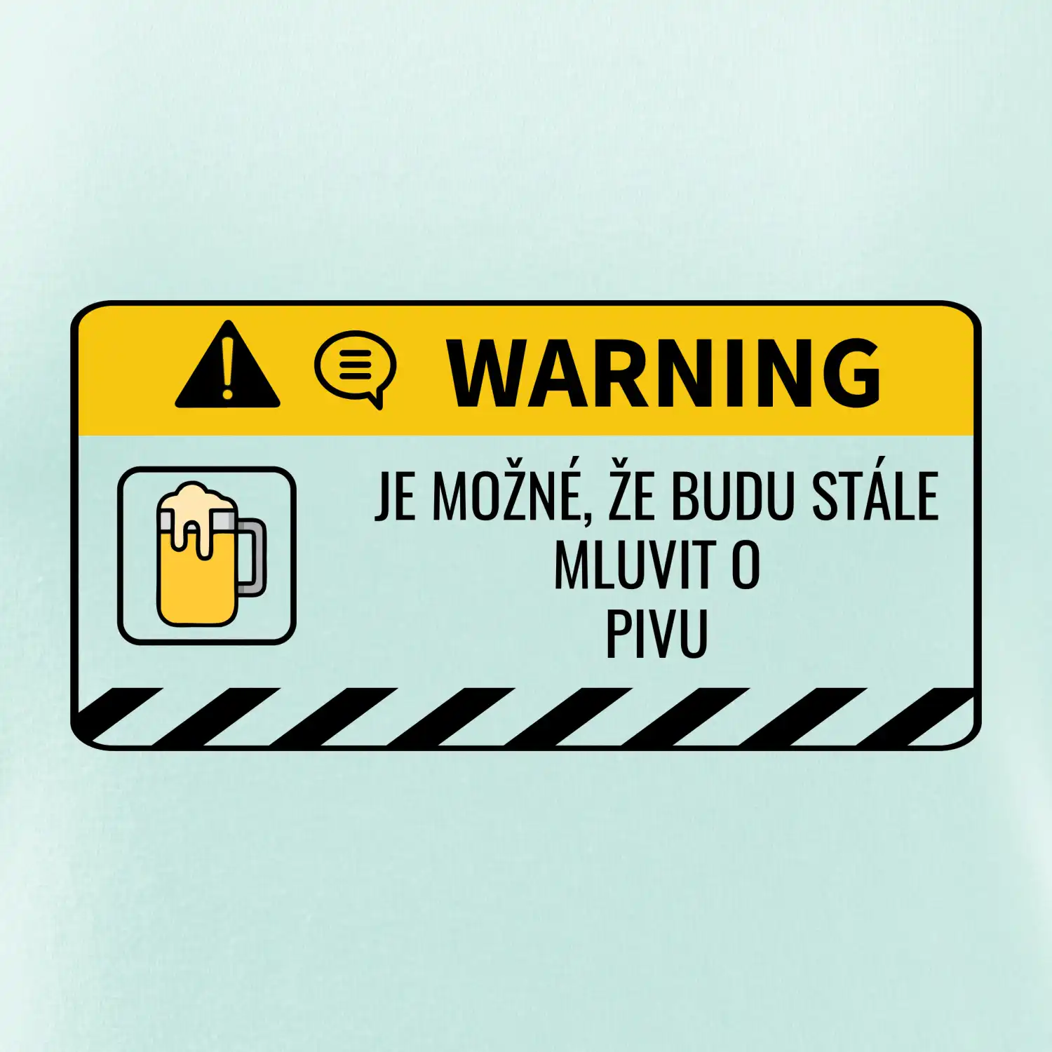 Warning mluvení - pivo