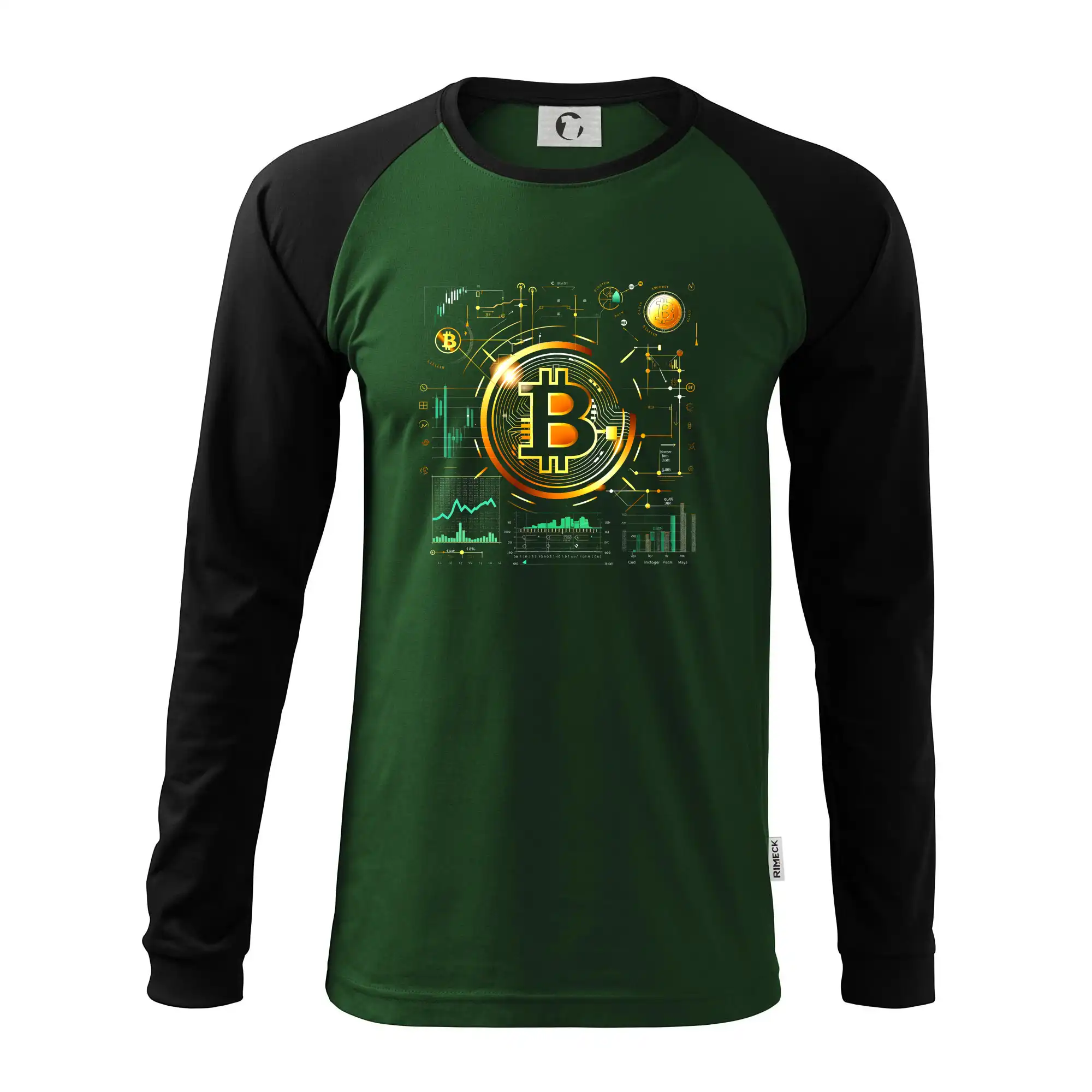 Bitcoin logo s grafy