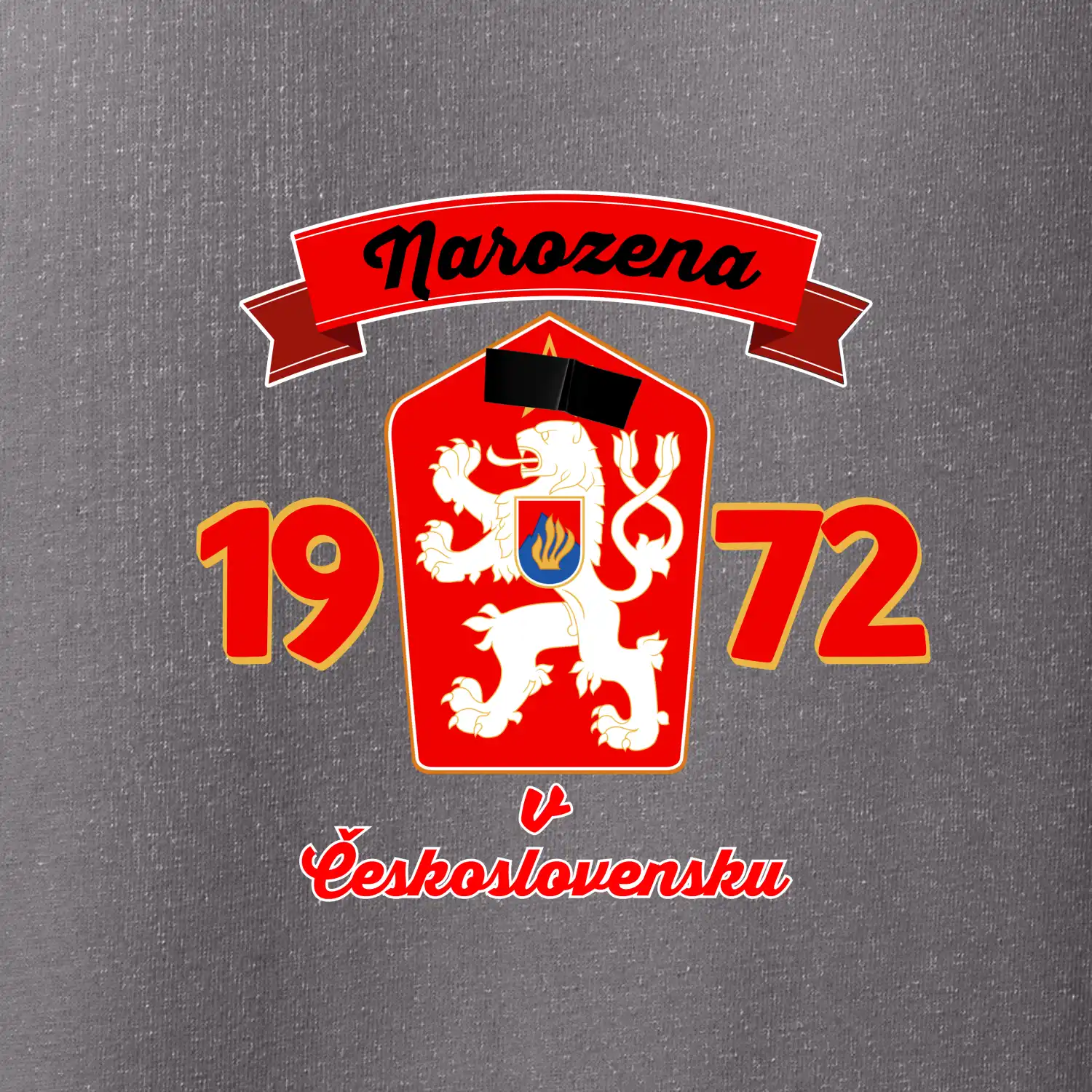 Narozena v Československu - Přelepený znak 1972