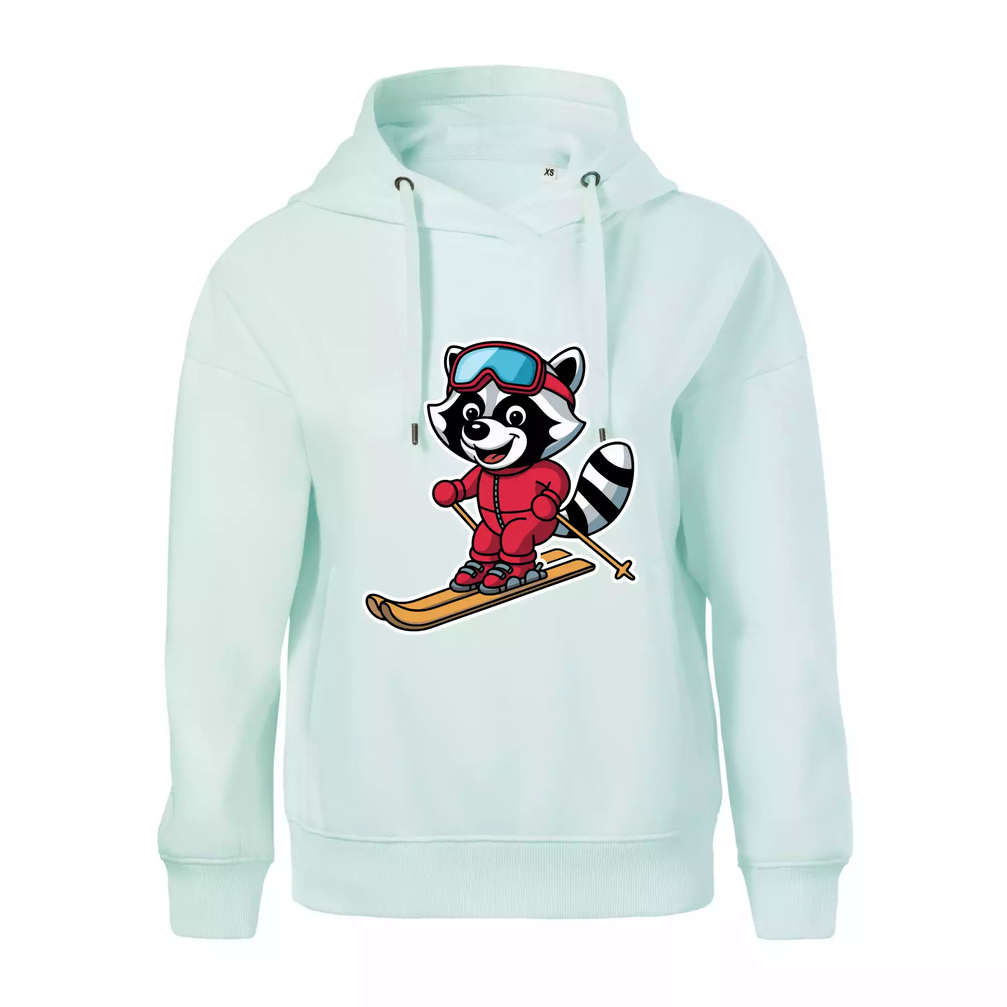 Mýval na lyžích - kreslený