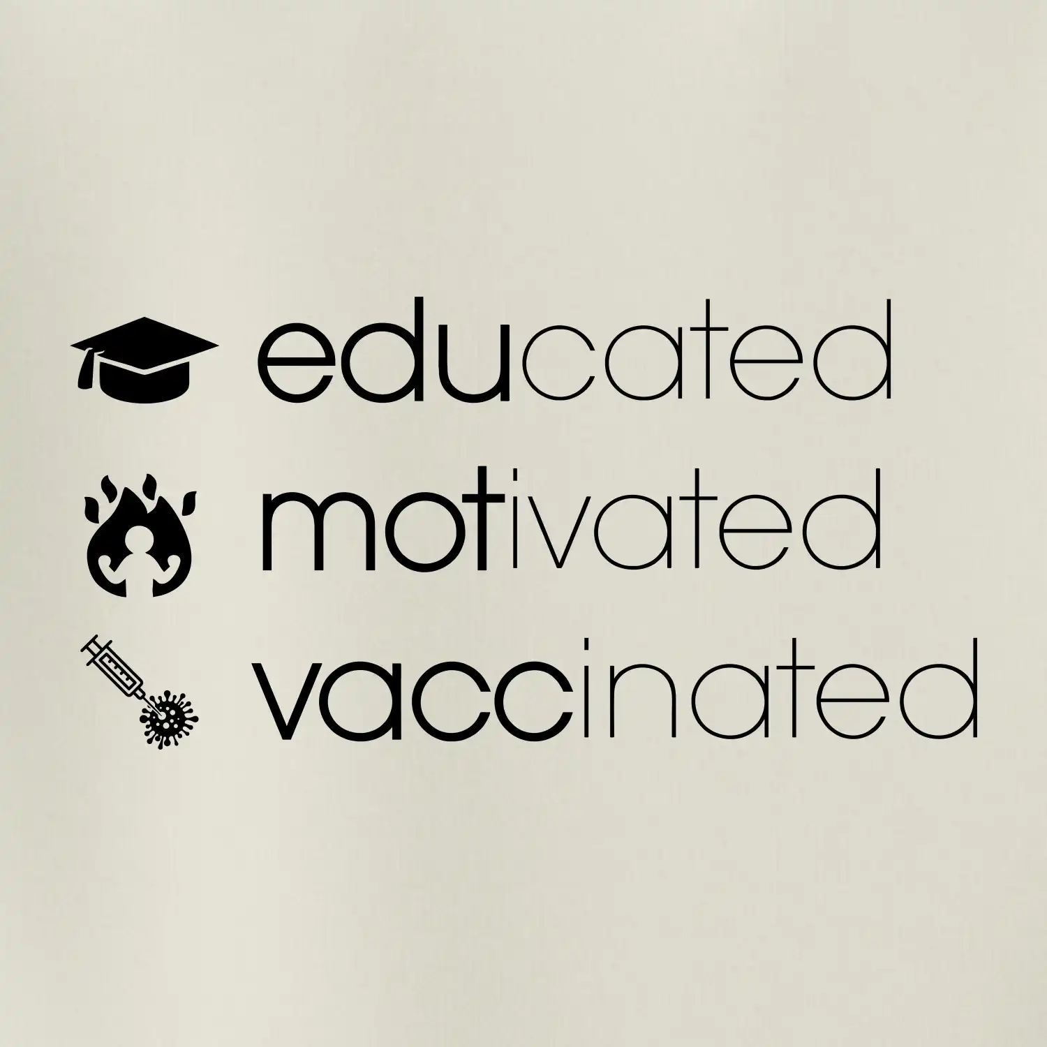 Educated motivated vaccinated