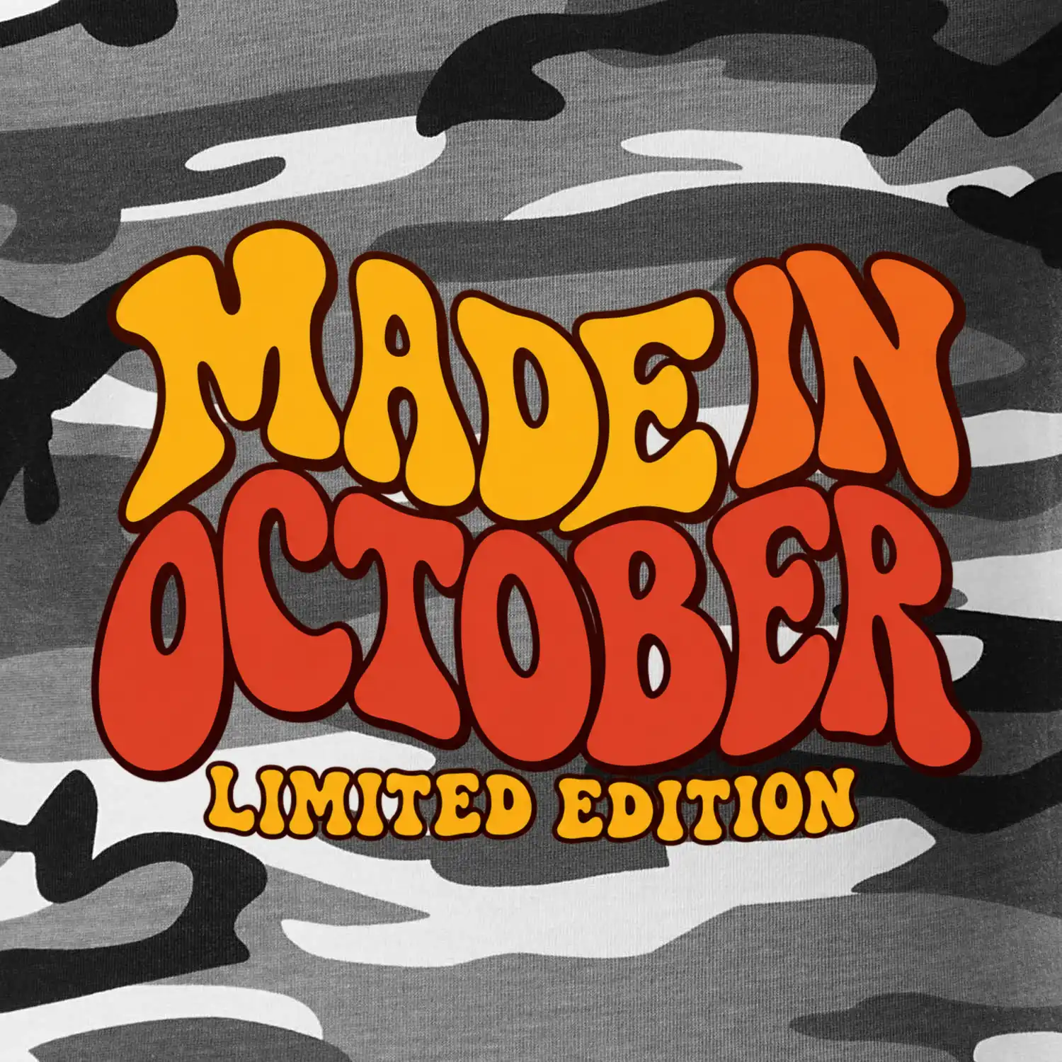 Made in october limited edition retro vlnité písmo