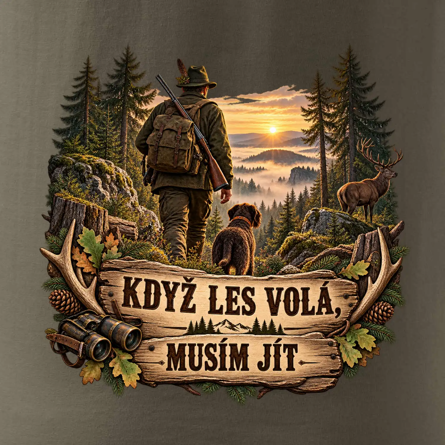 Když les volá musím jít myslivec