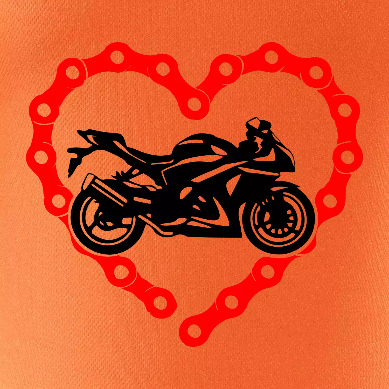 Moto srdce řetěz - supersport