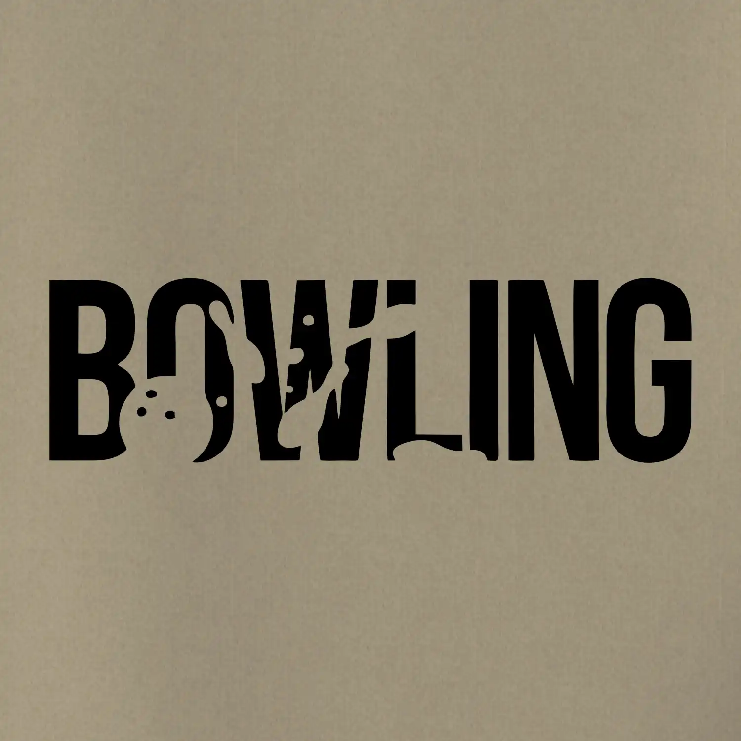 Bowling nápis kuželky