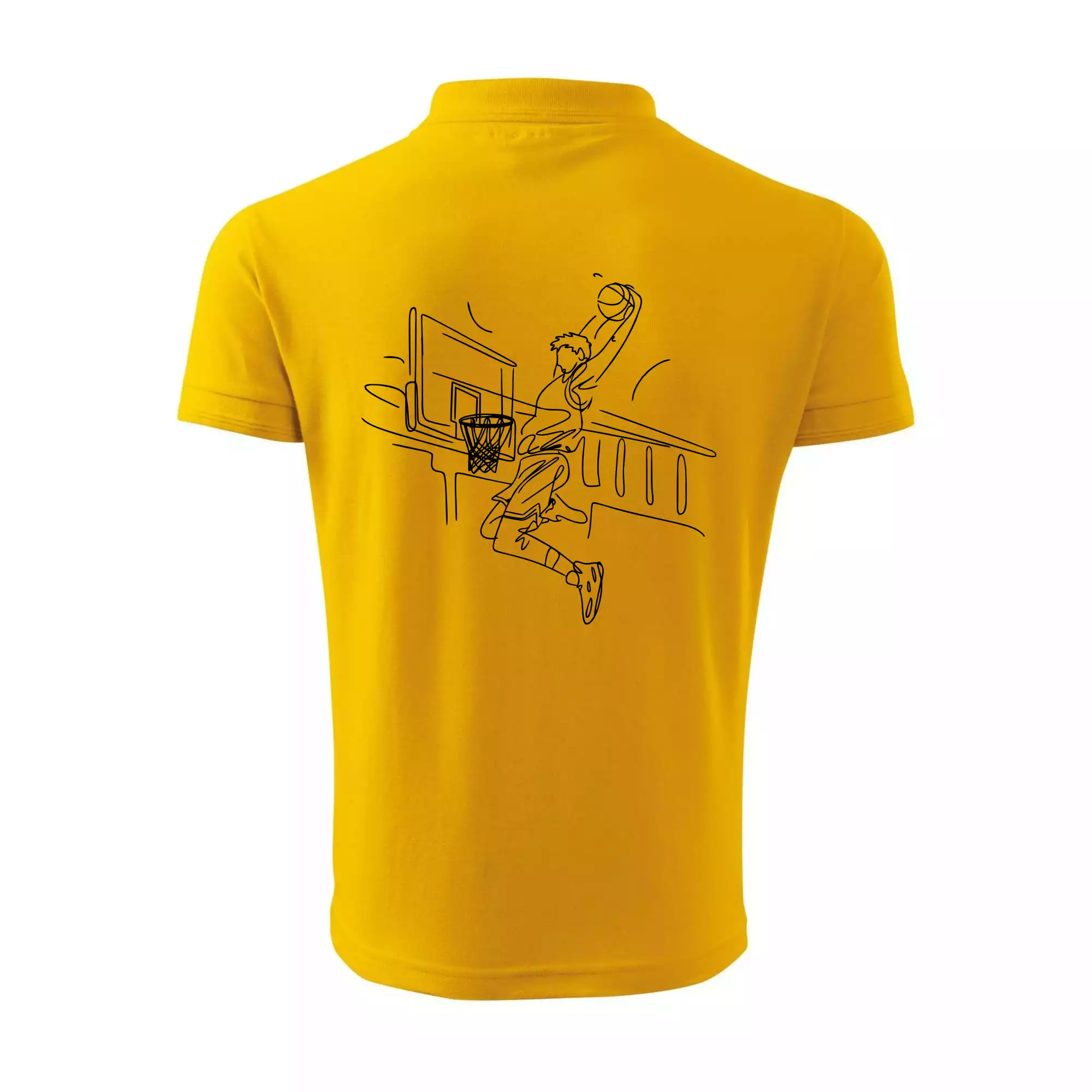 Basketbalista jedním tahem - výskok