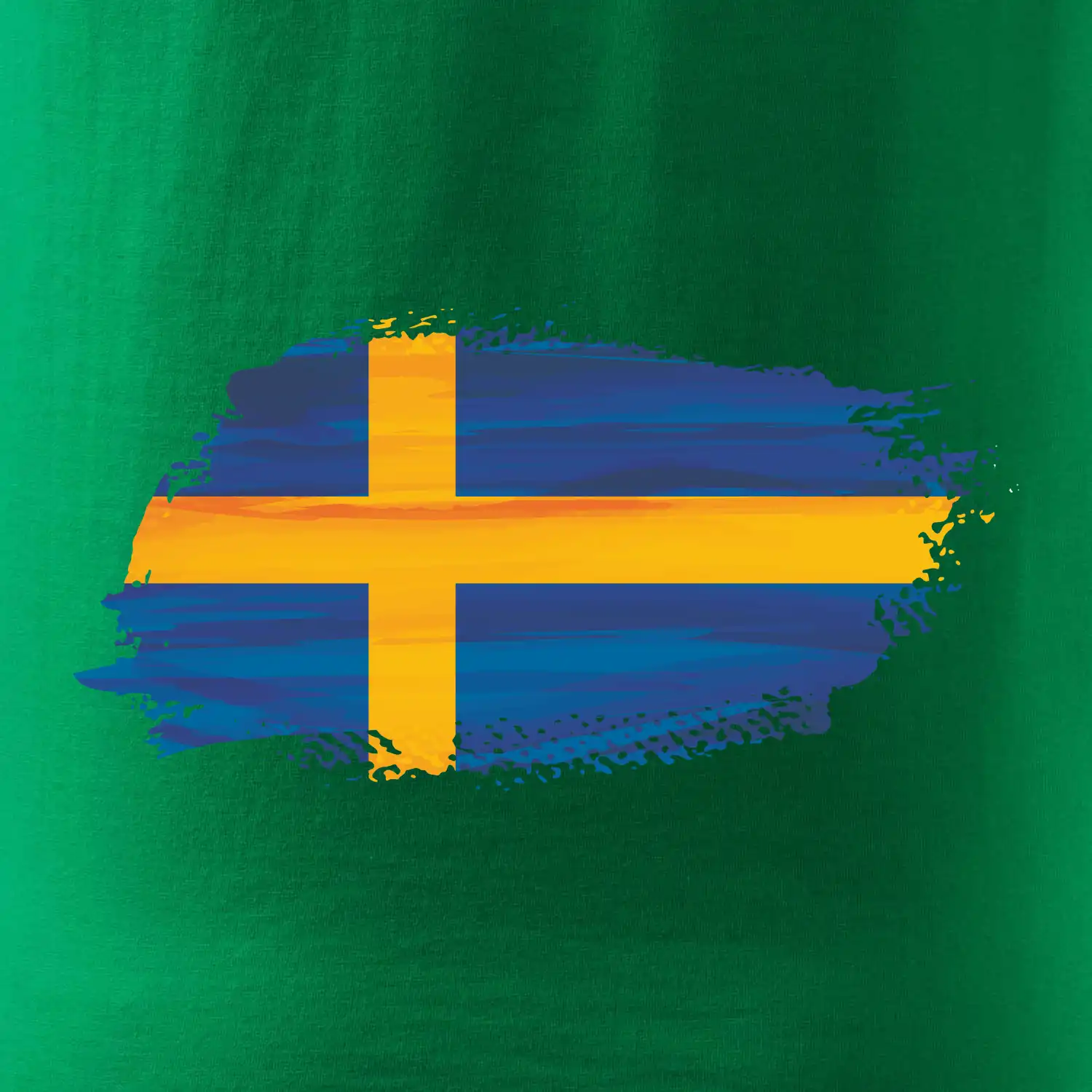 Švédská vlajka kreslená