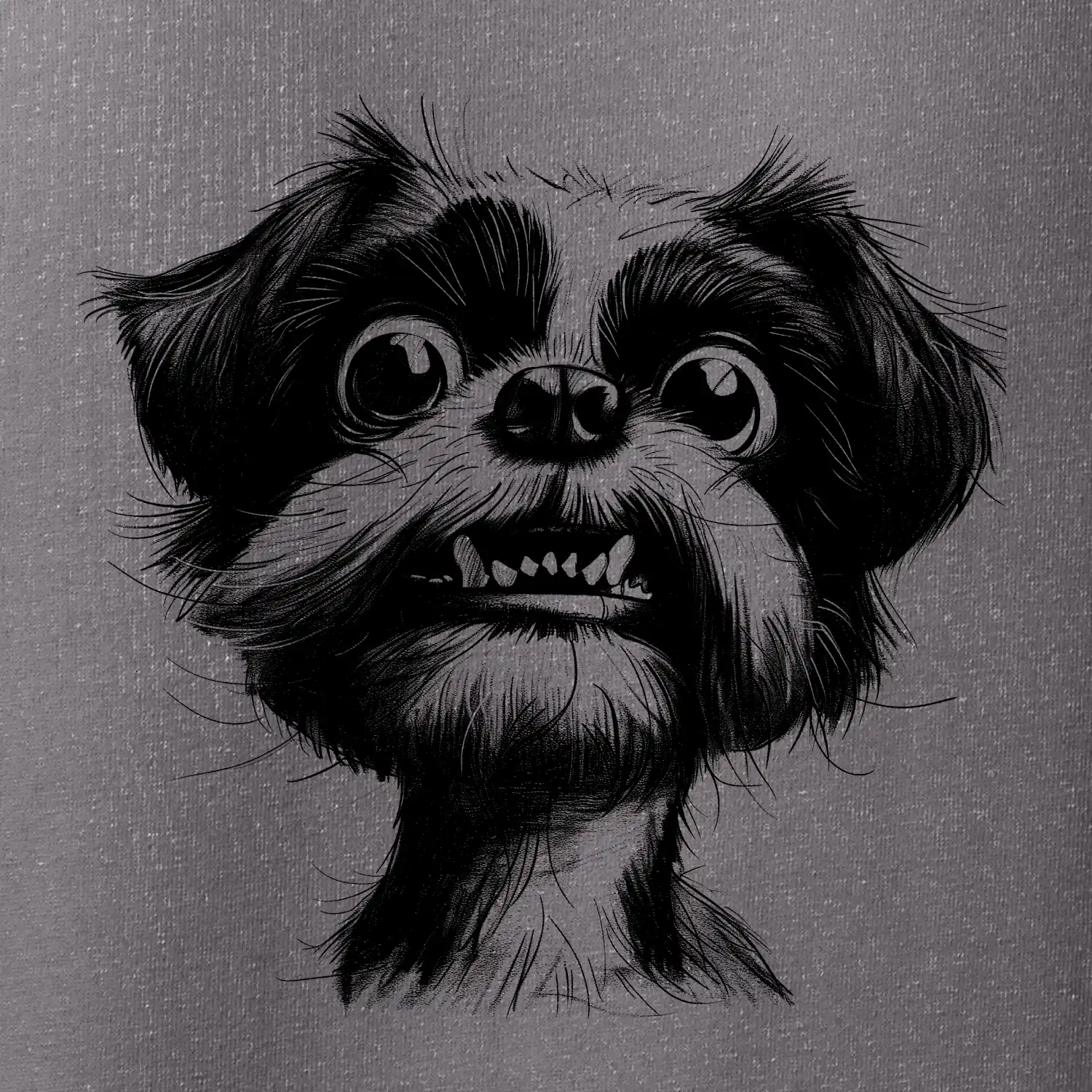 Černobílá karikatura Ši-tzu