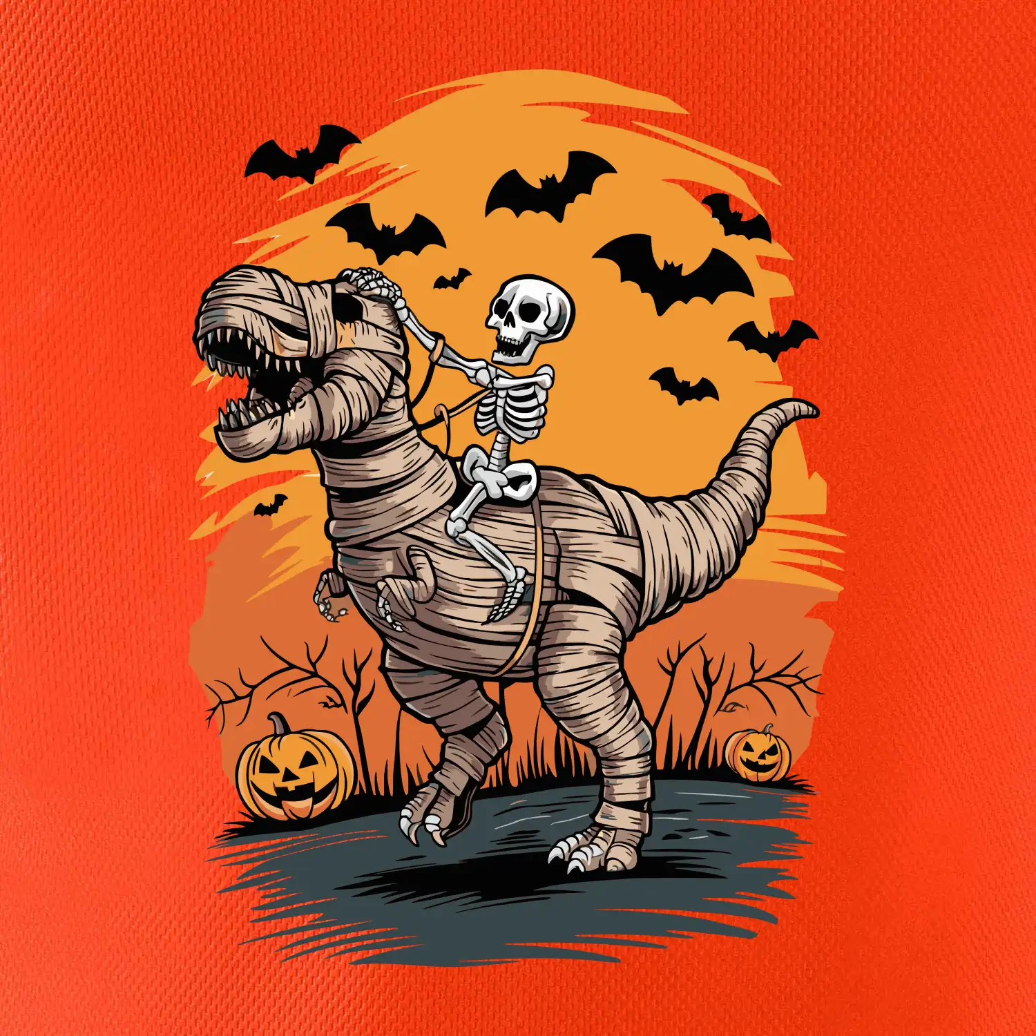 Halloween - dinosaurus a kostra
