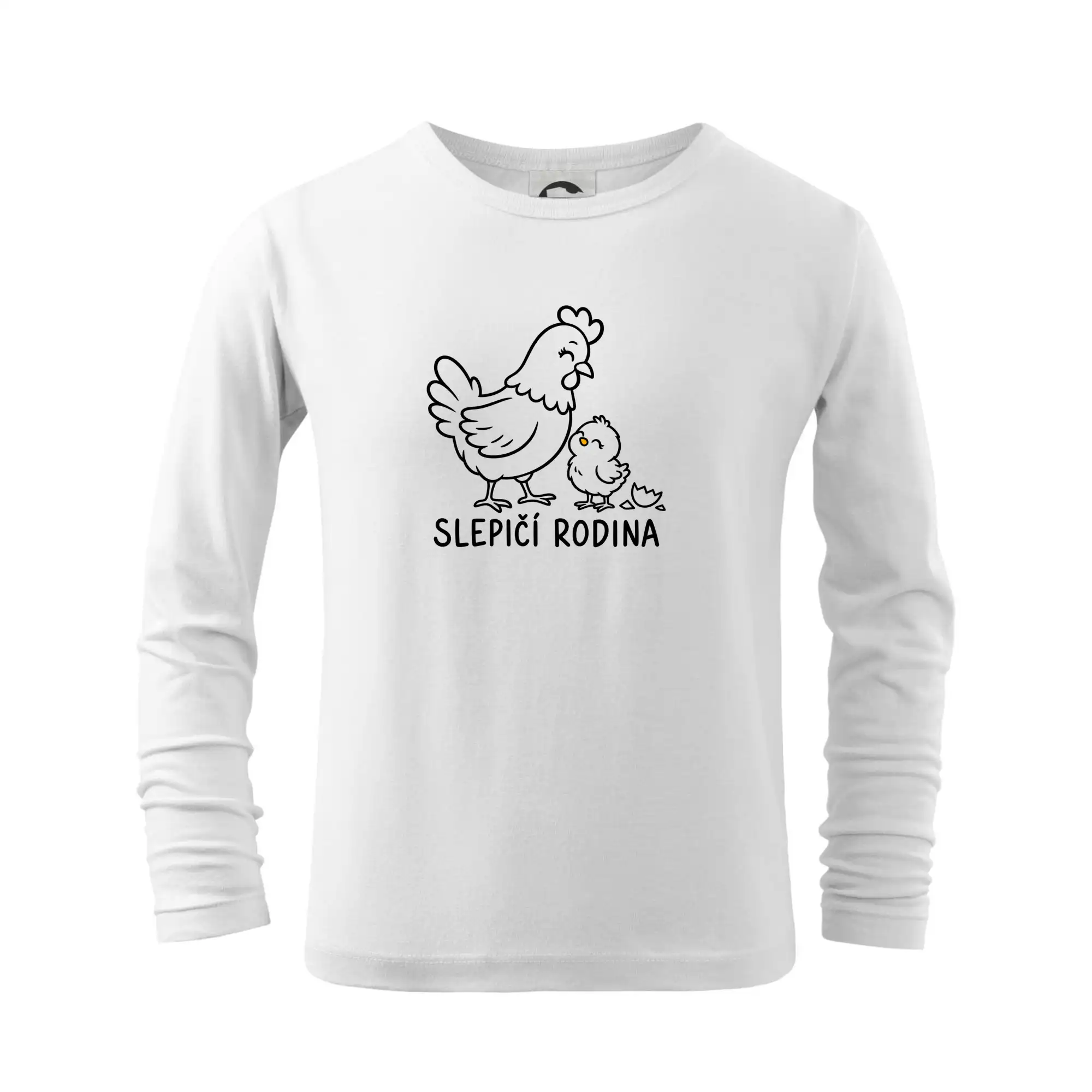 Slepičí rodina s kuřátkem