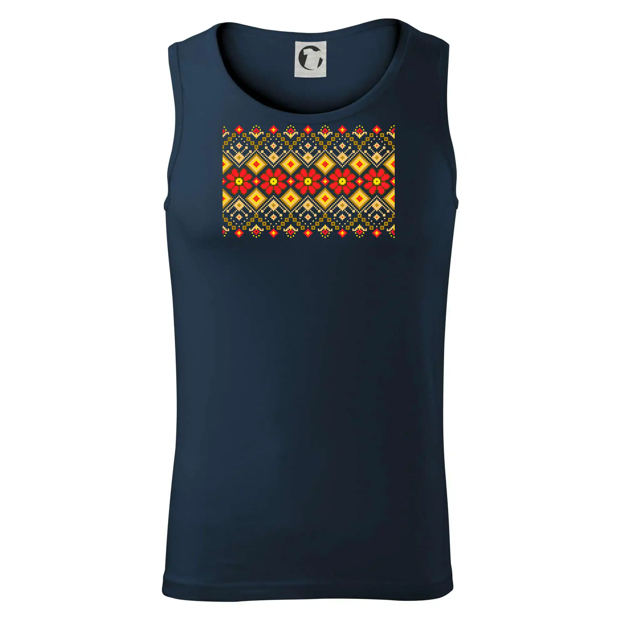 Ukrajinský vzor  - Červené květiny