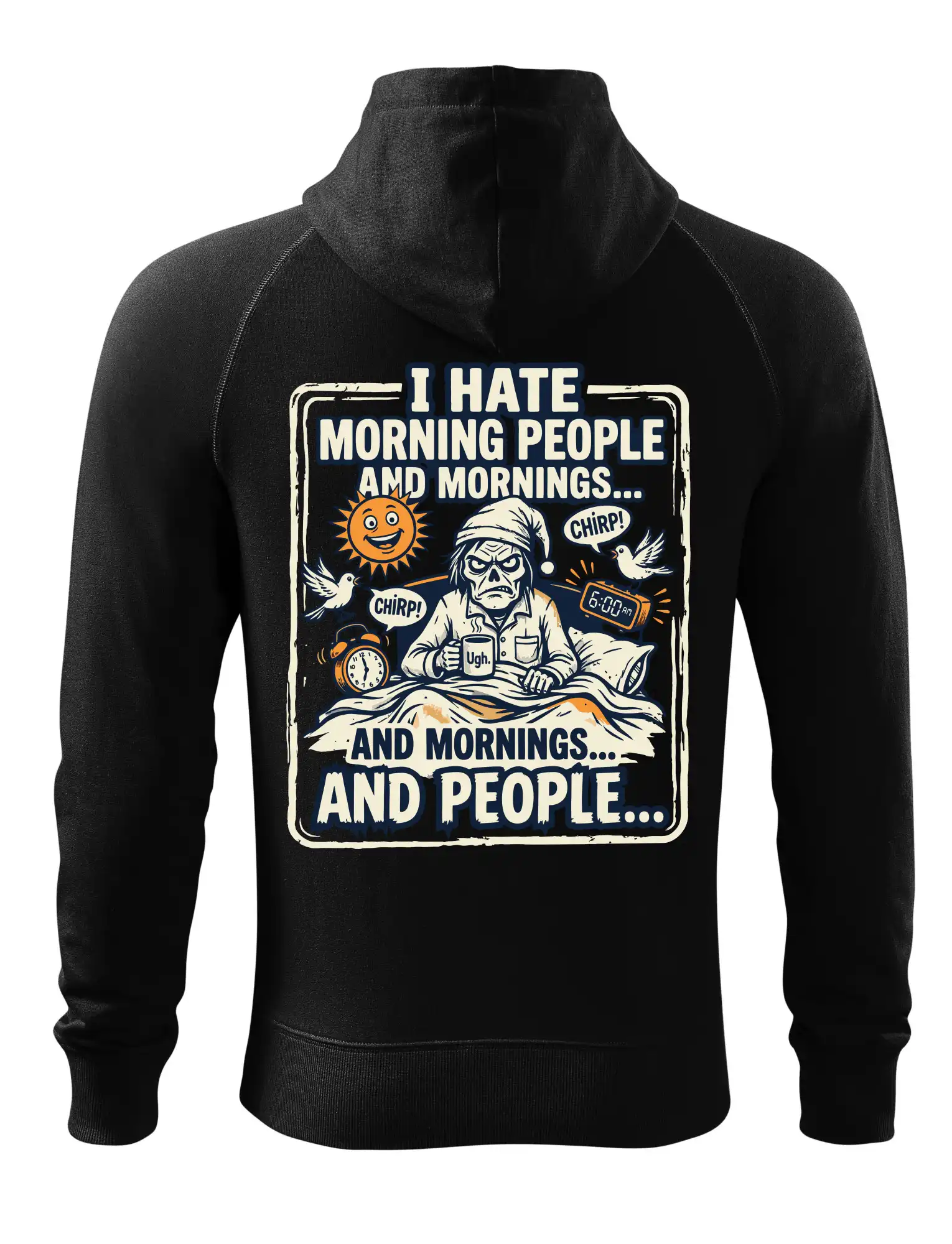 i hate morning people and mornings.... and people... - barevný obrázek