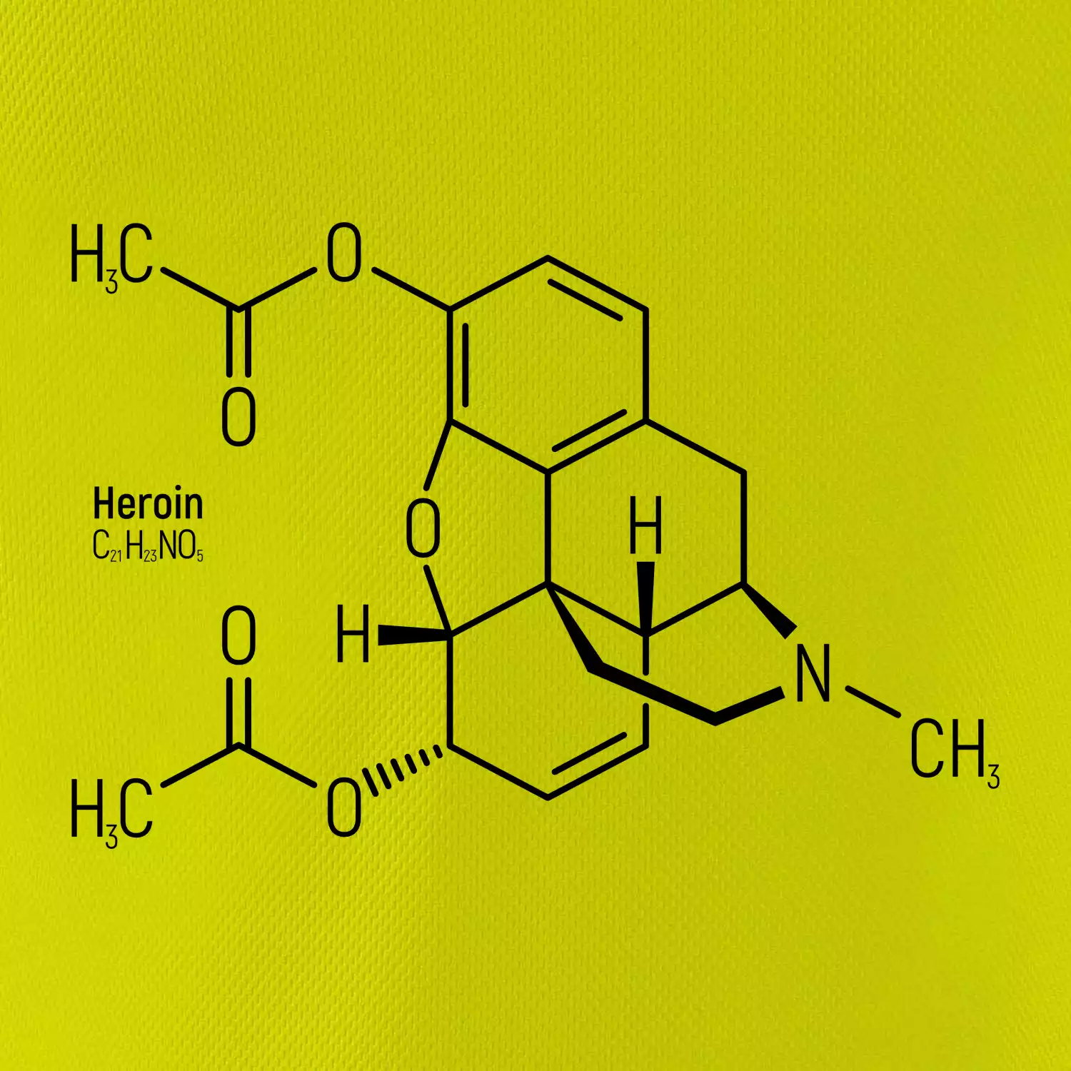Molekulární struktura Heroin