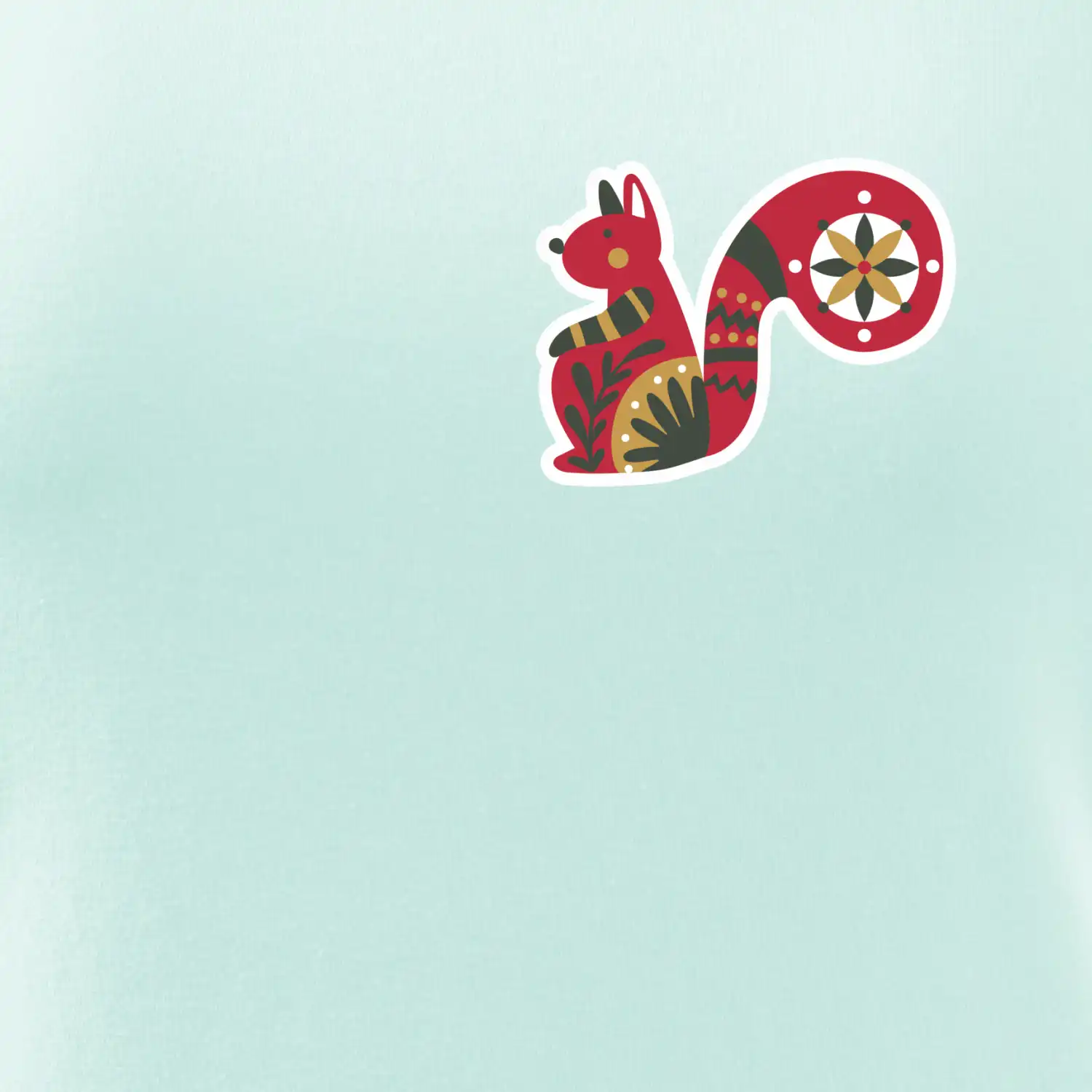 Folklor na prsu veverka