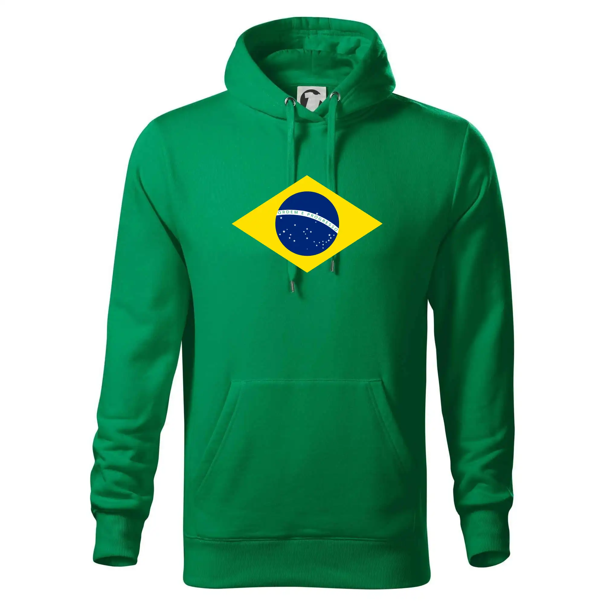 Brazílie vlajka na zeleném