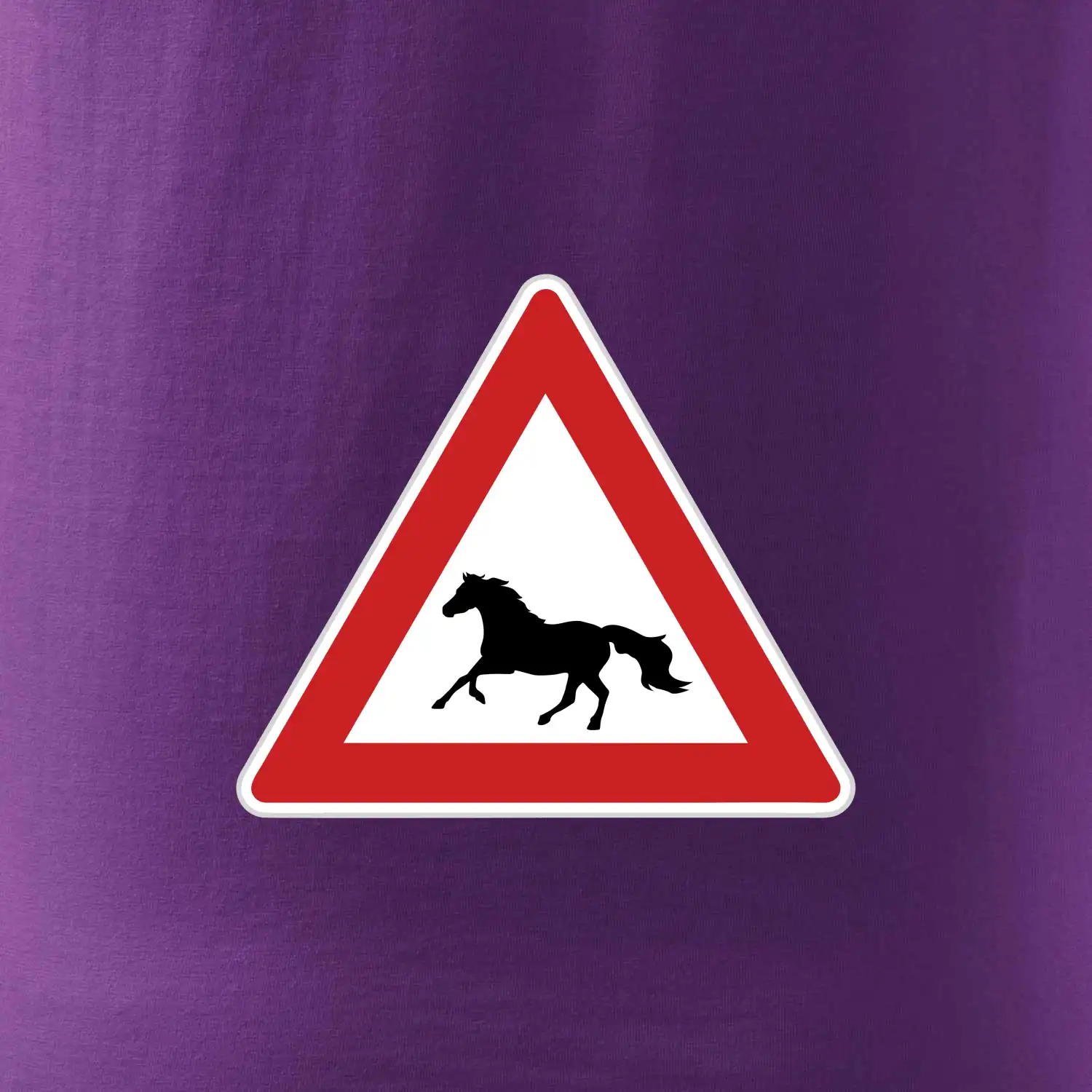 Dopravní značka - Pozor kůň běžící