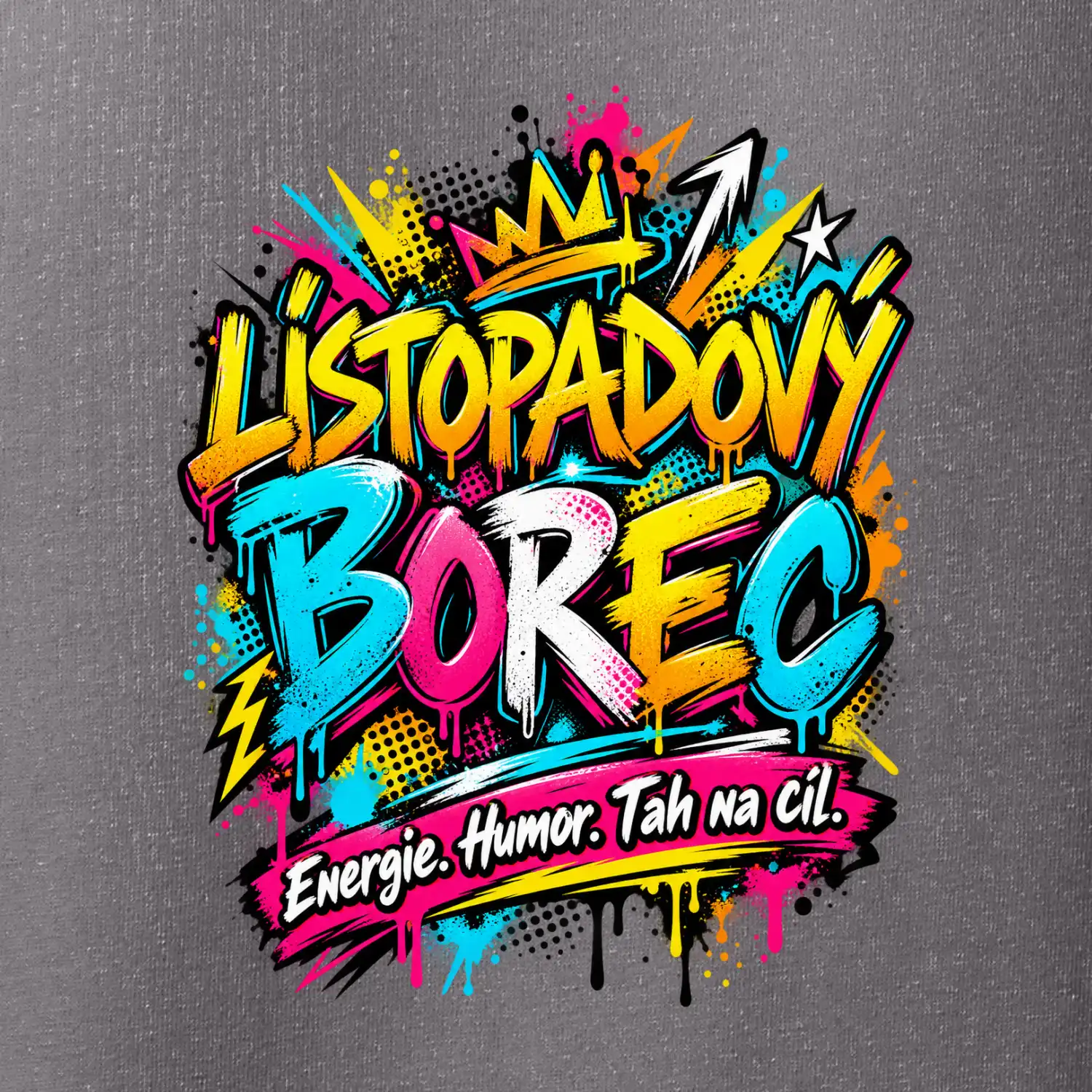 Listopadový borec barevné graffiti a energie