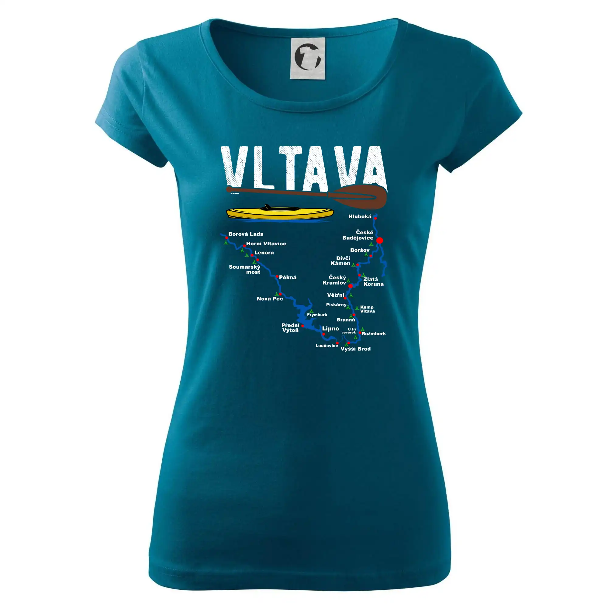 Mapa řeky Vltavy