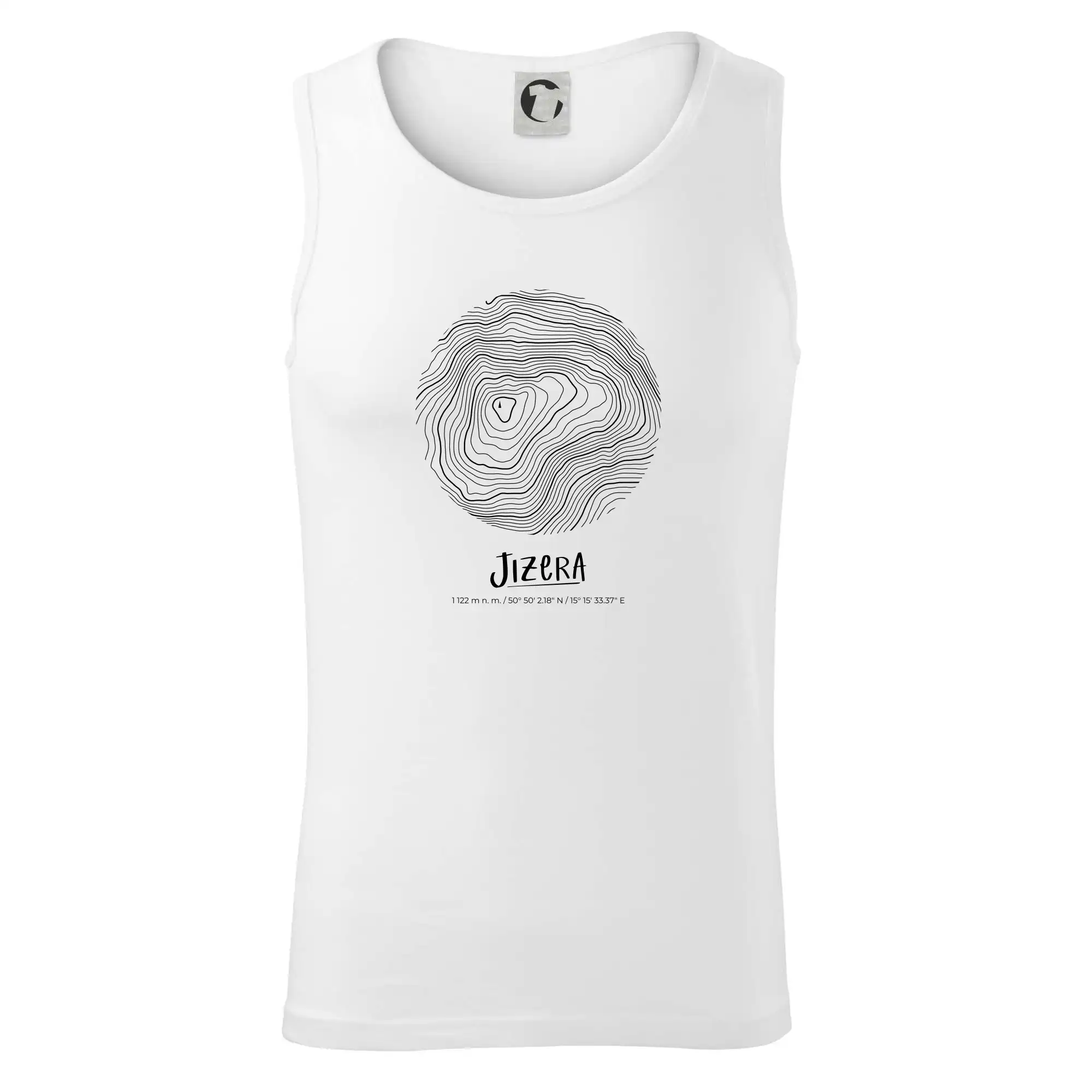 Jizera - vrstevnice v kruhu