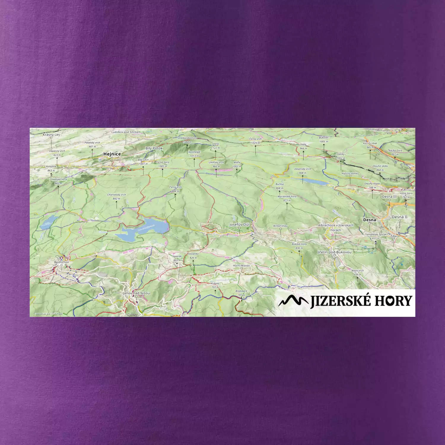 Jizerské hory mapa