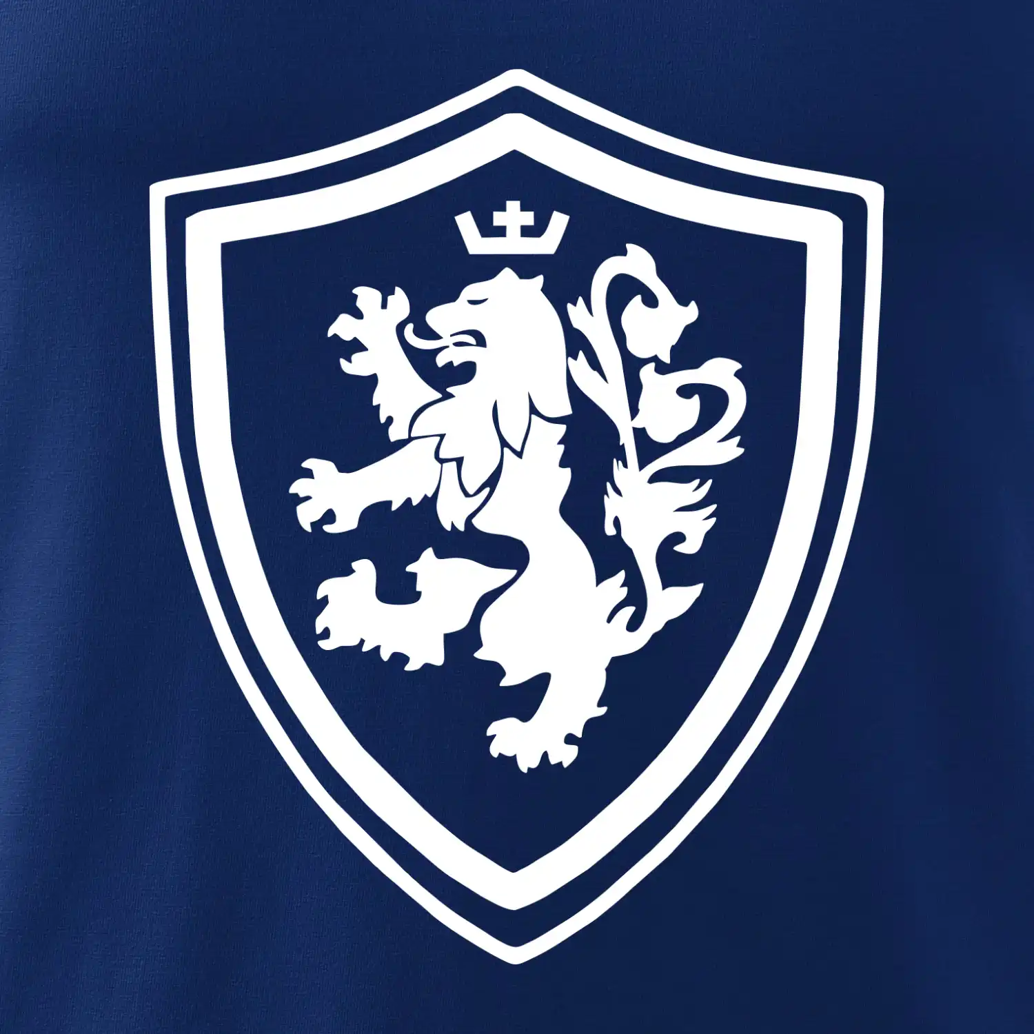 Český lev erb na prsu a na zádech