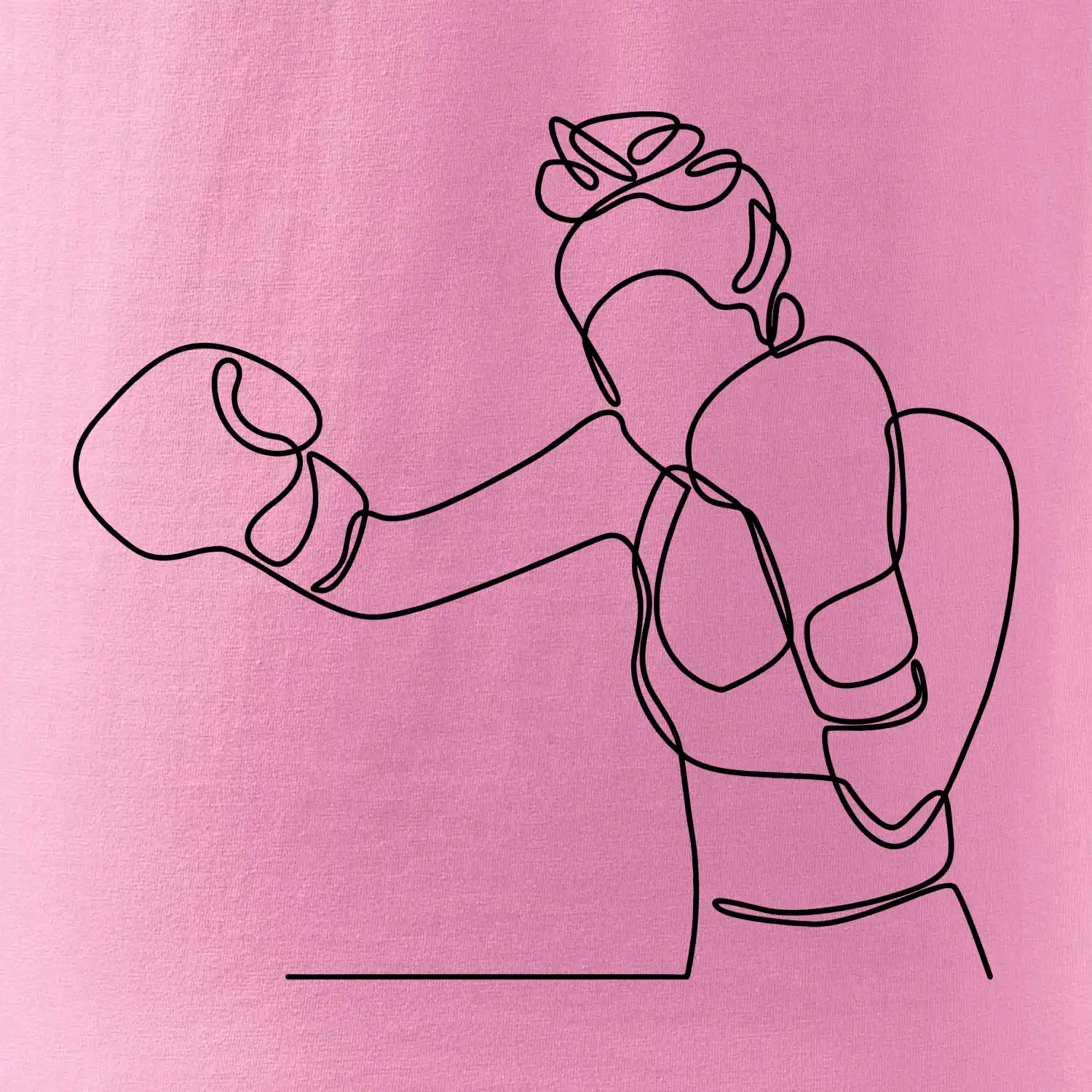 Žena boxerka jedním tahem