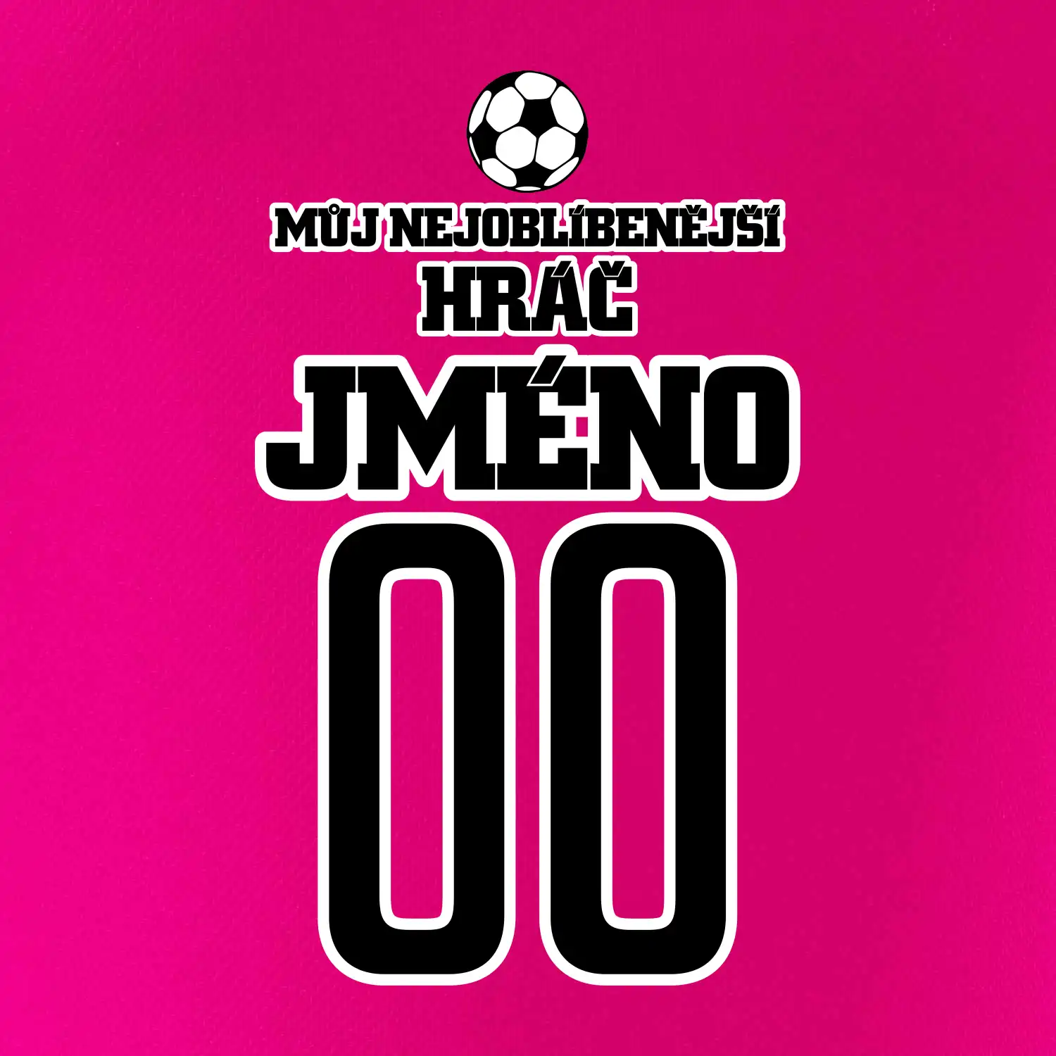 Můj nejoblíbenější hráč - Vaše jméno a číslo