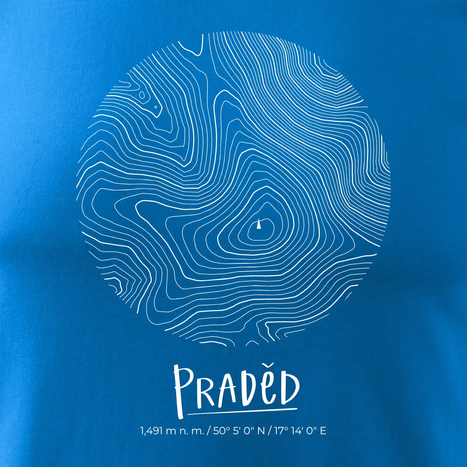 Praděd - vrstevnice v kruhu