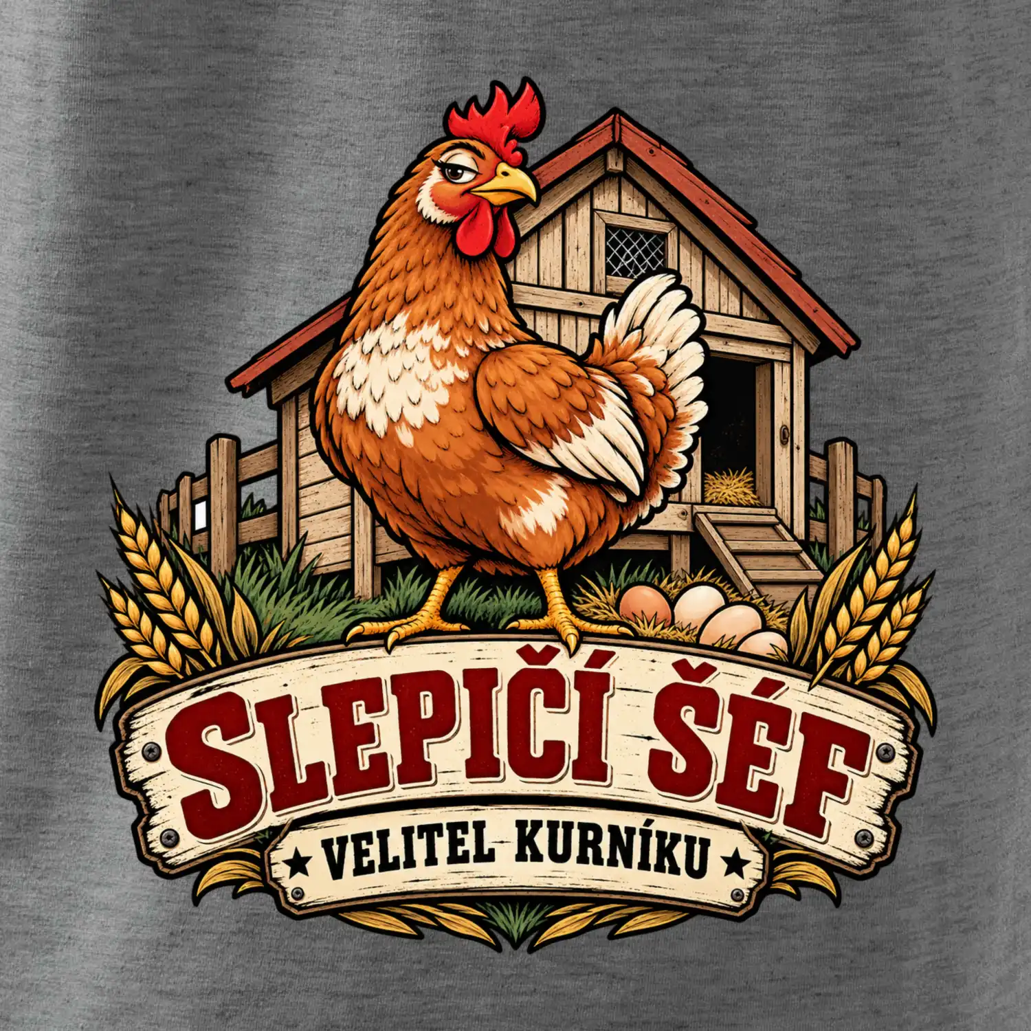 Slepičí šéf velitel kurníku