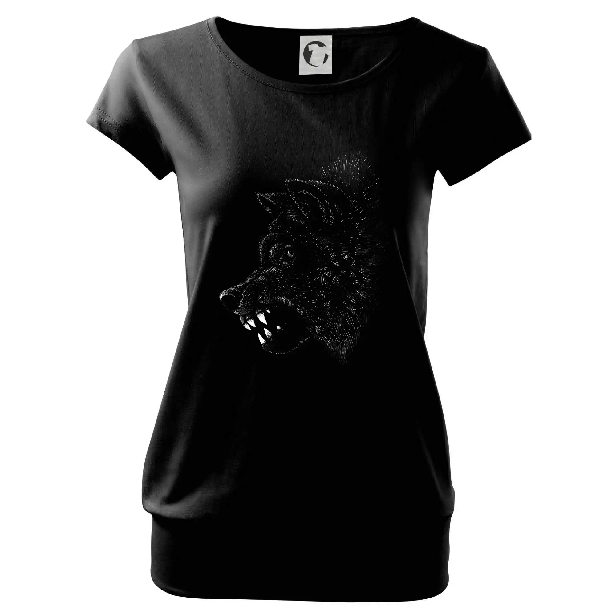 Vlk s vyceněnými zuby