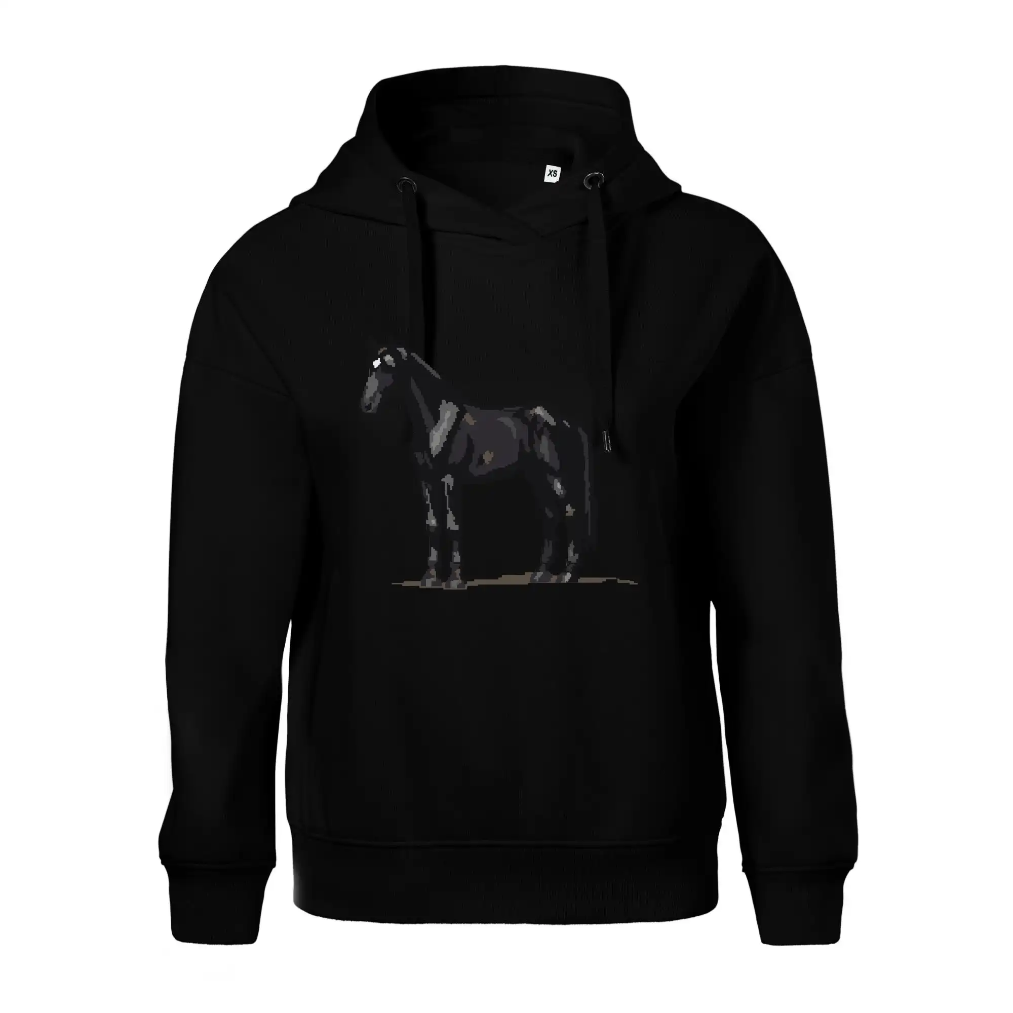 Černý kůň pixel