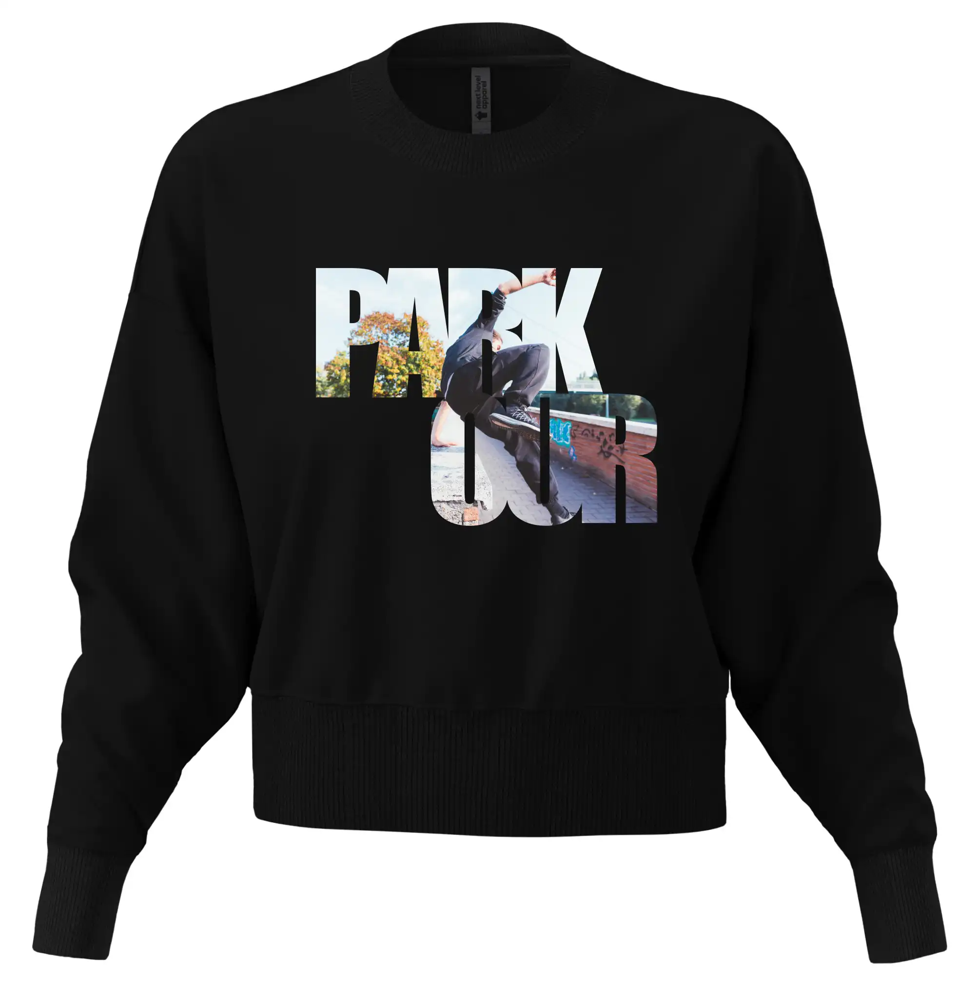 Parkour nápis ve městě