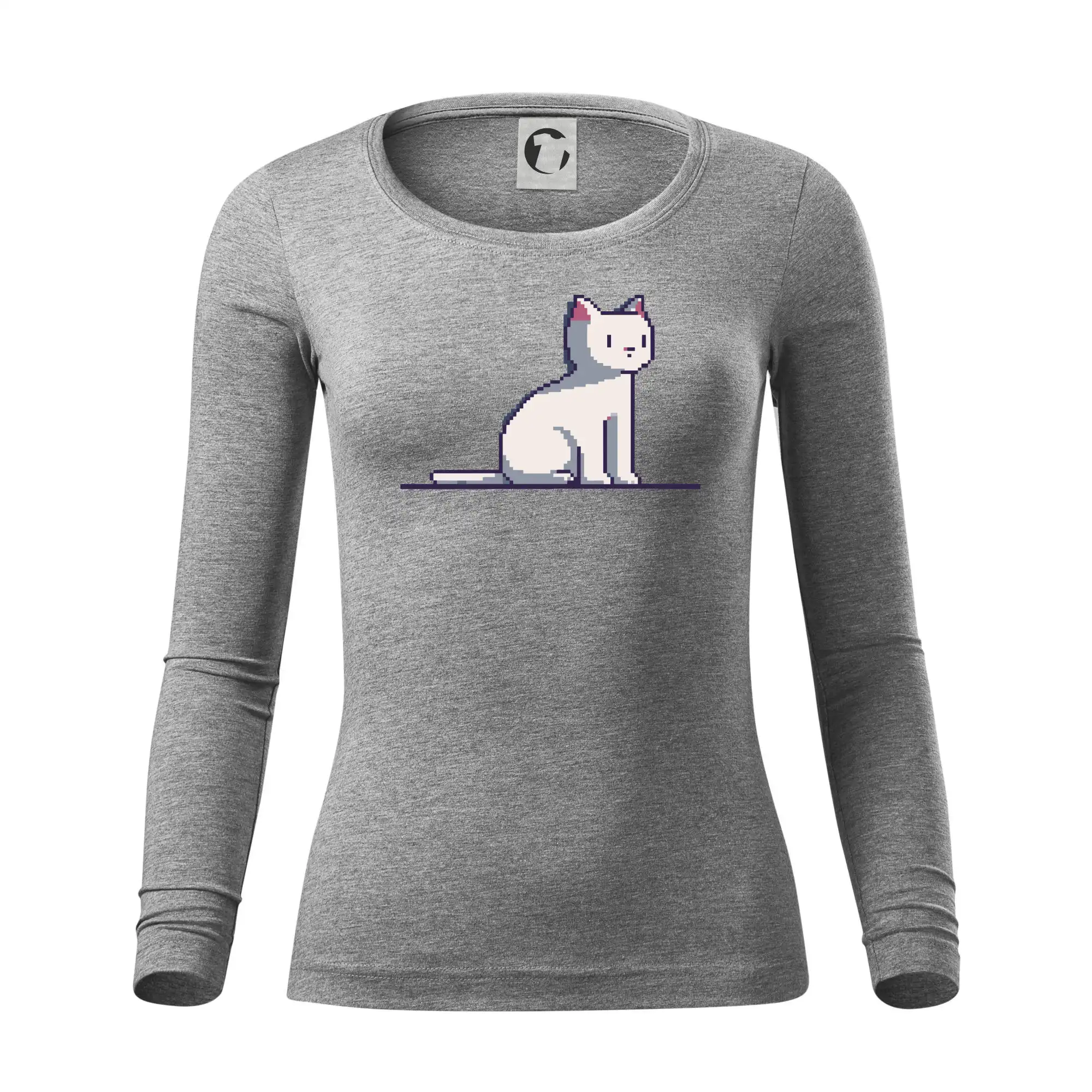 Kočka bílá pixel
