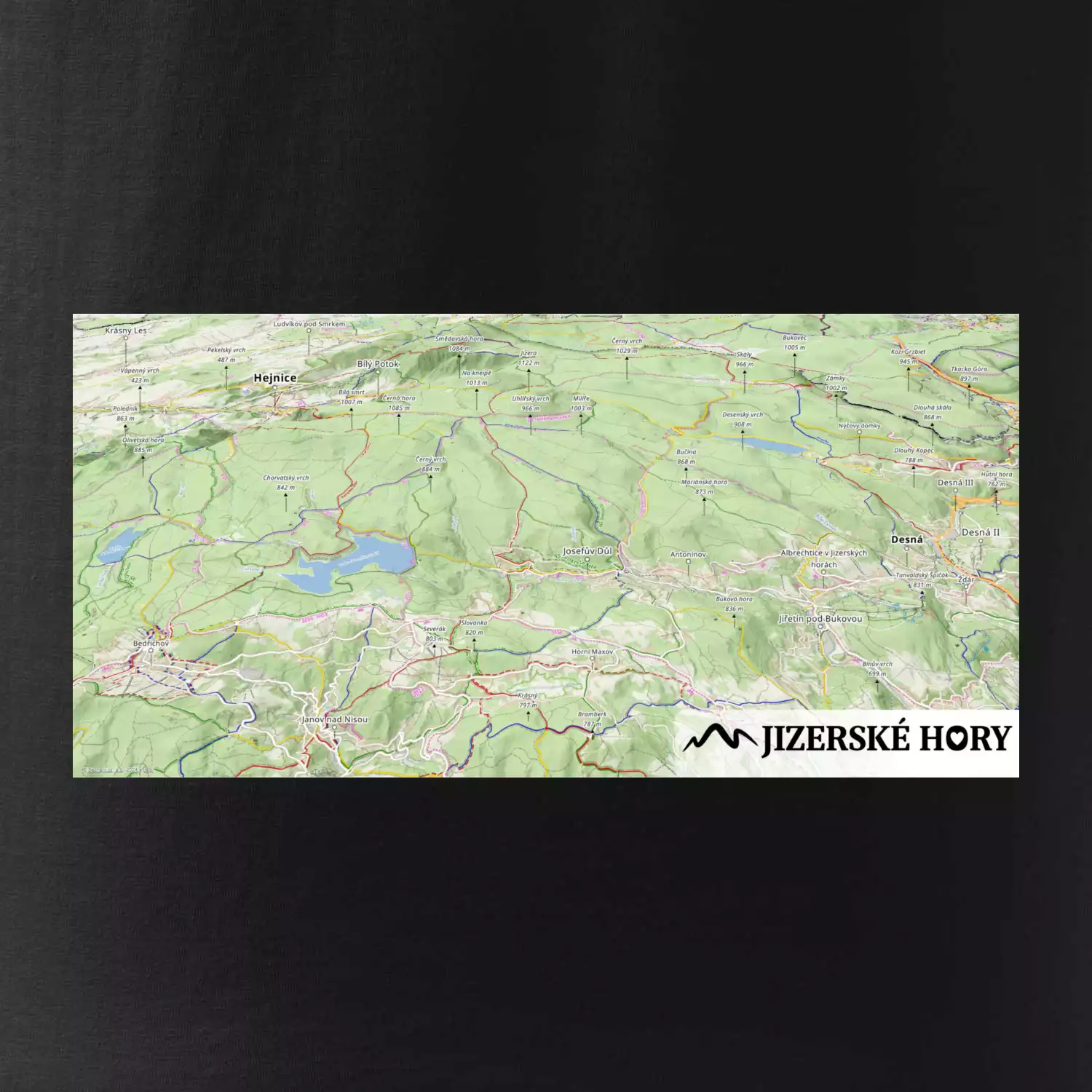 Jizerské hory mapa