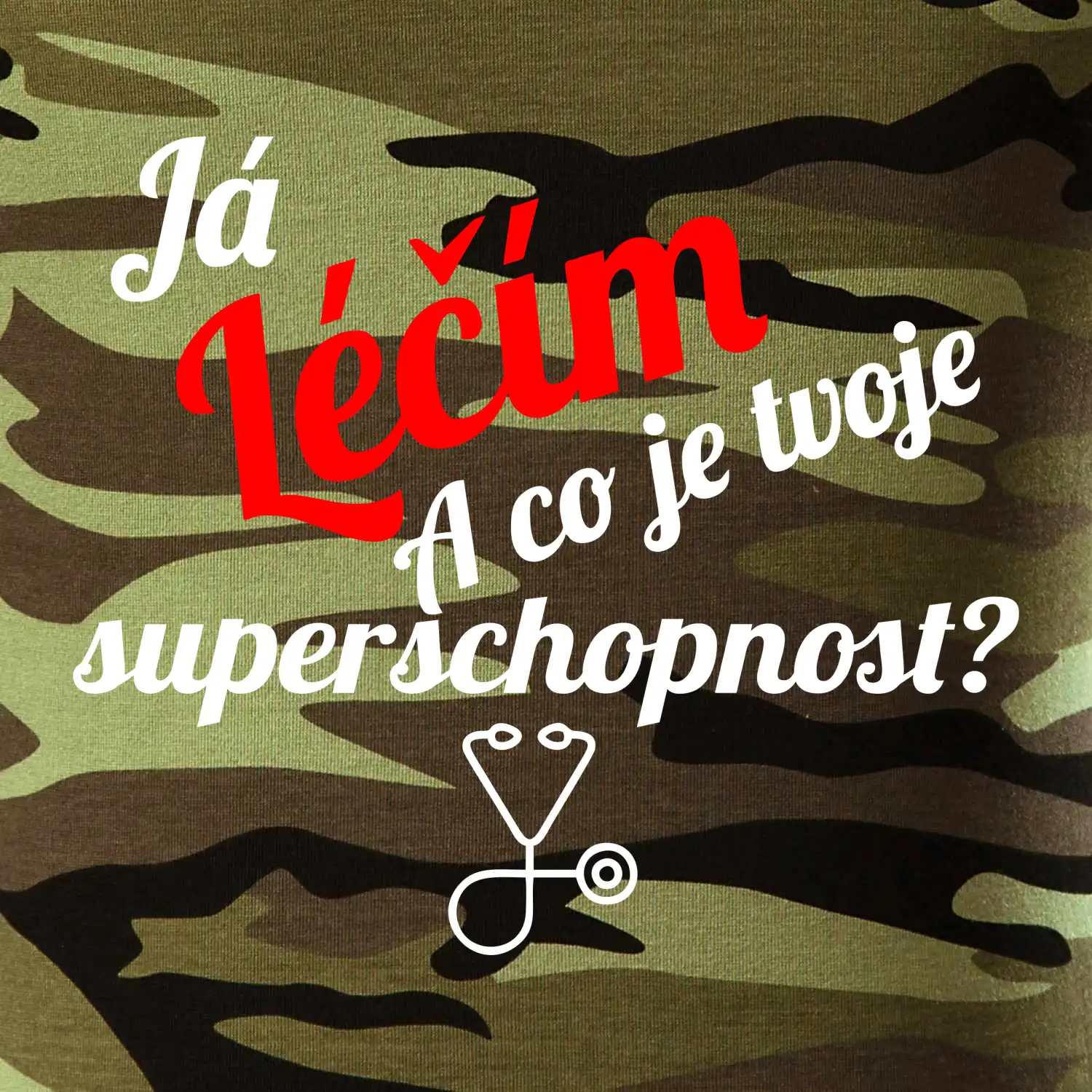 Já léčím - tvoje superschopnost? Šikmý nápis