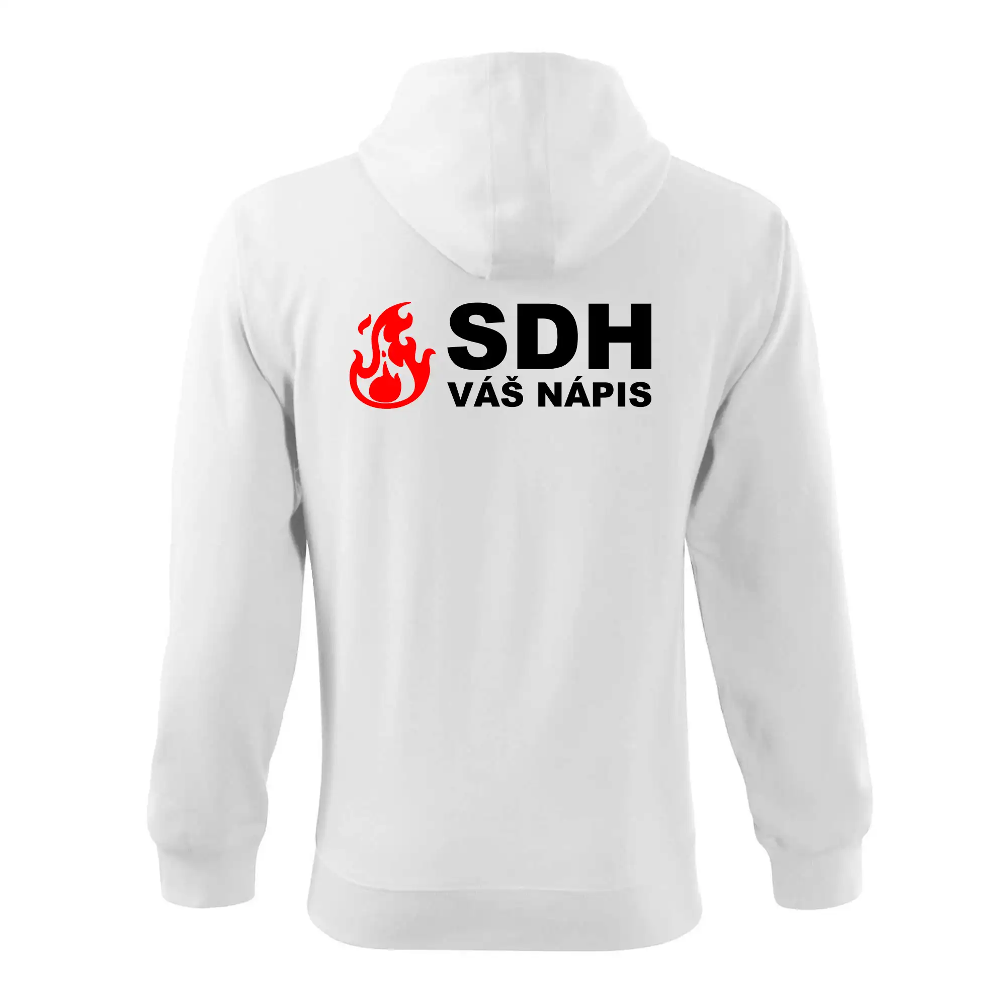 SDH nápis (oheň, název sboru - vlastní nápis)