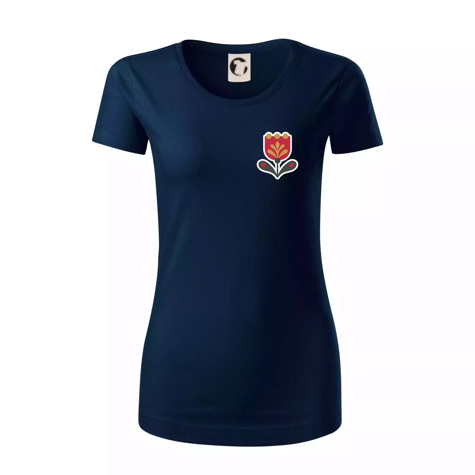 Folklor na prsu tulipán