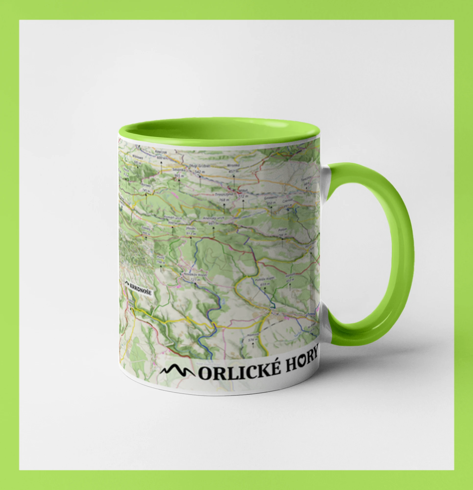 Hrnek - Orlické hory mapa