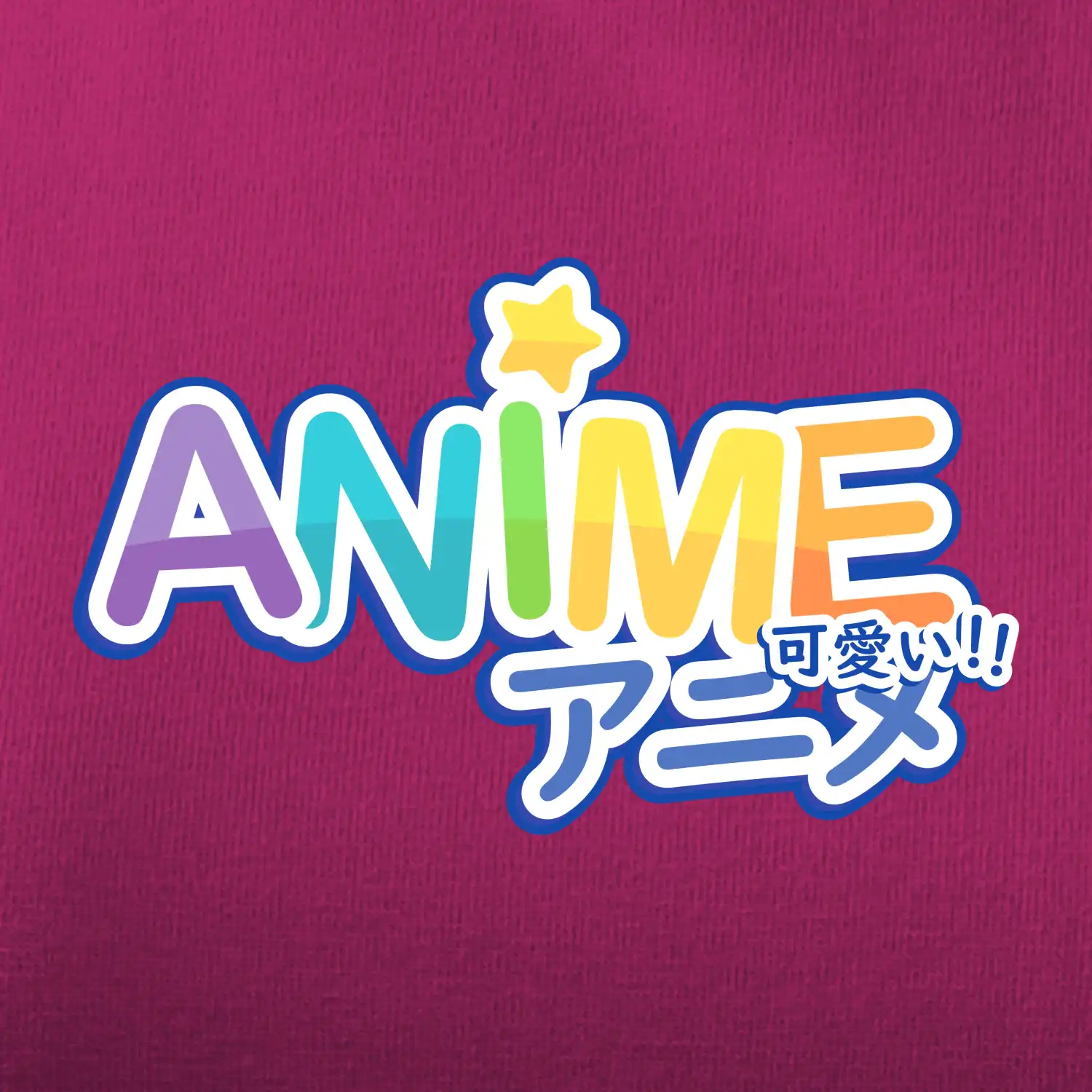 Anime nápis duhový