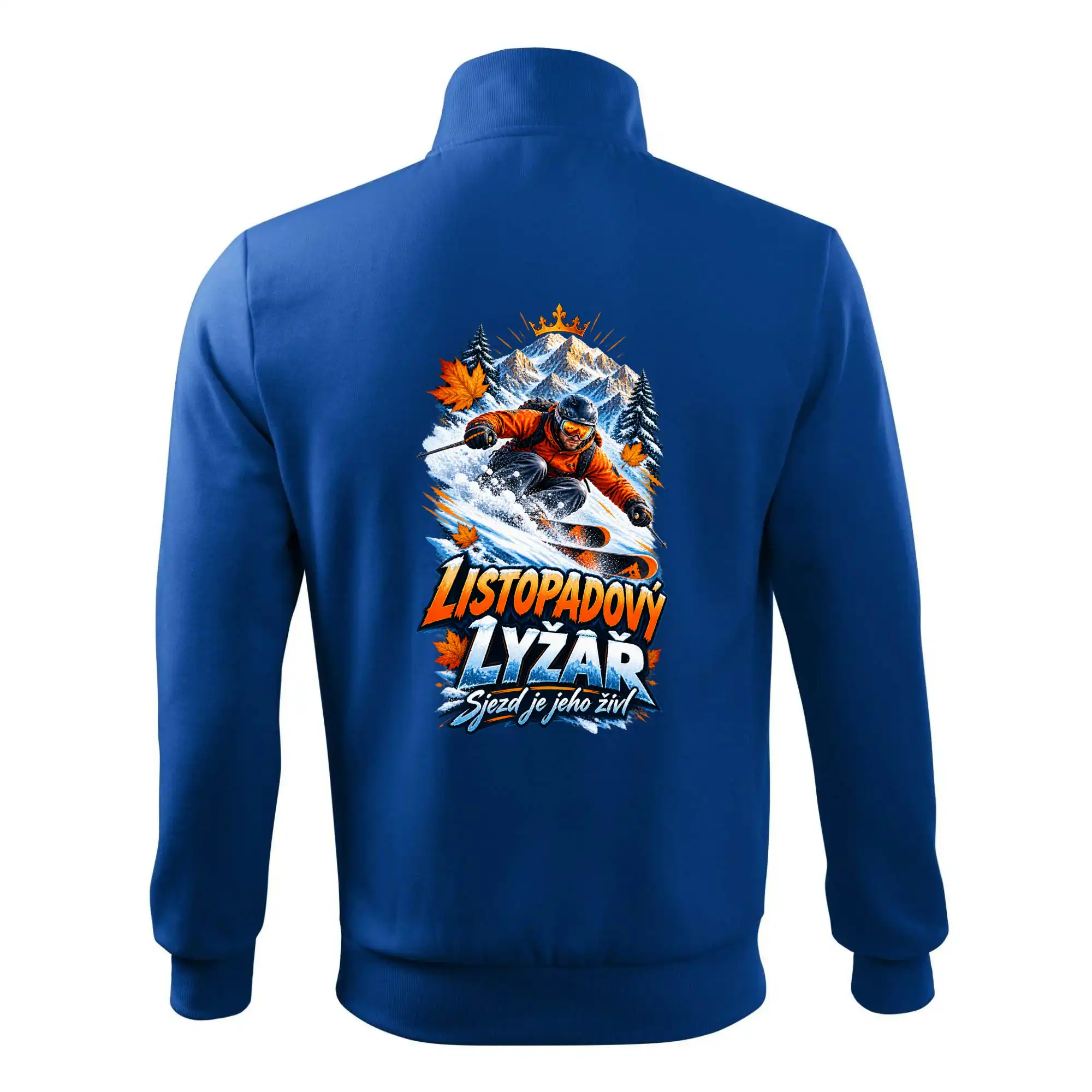 Listopadový lyžař král zasněžených svahů