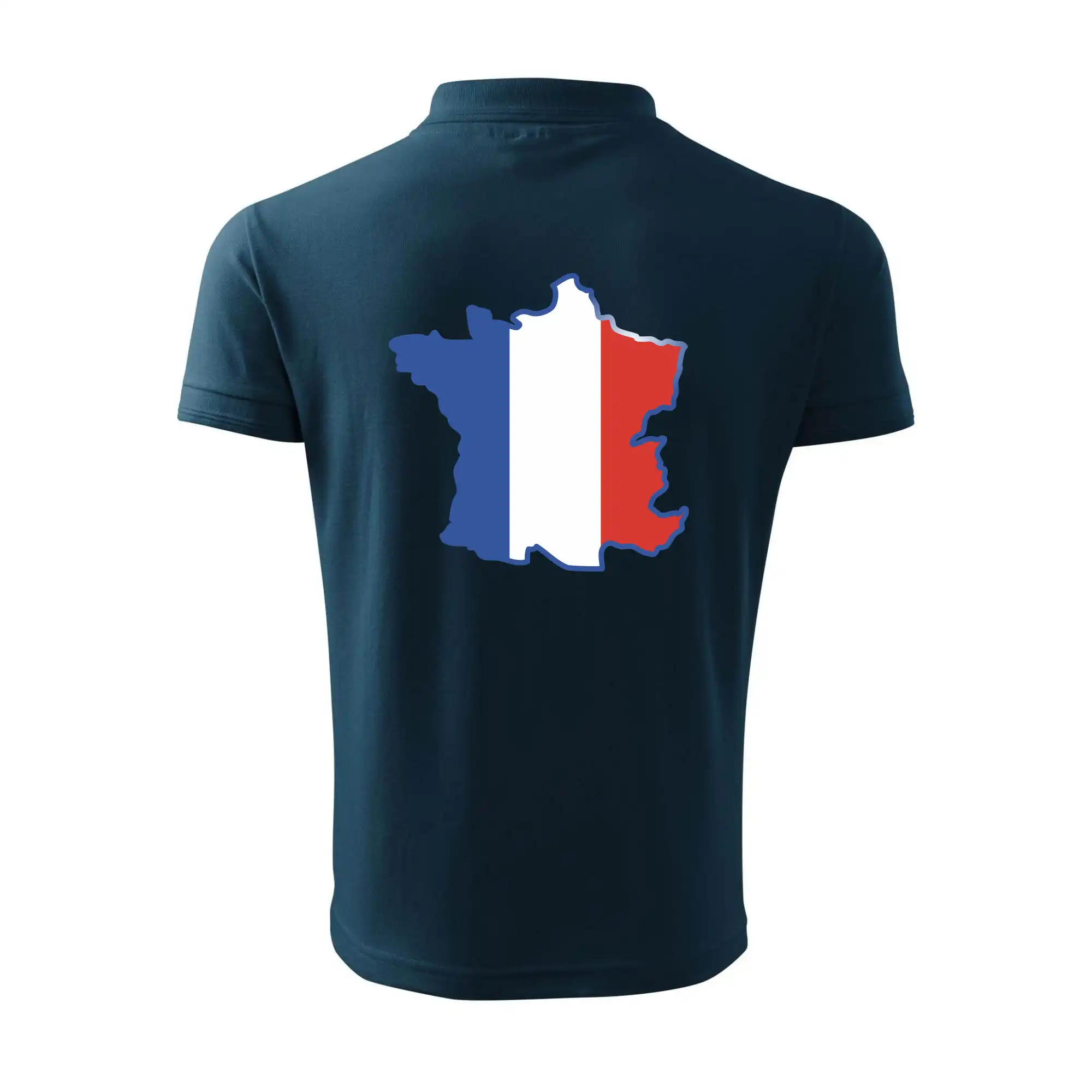 Francouzská vlajka mapa obrys