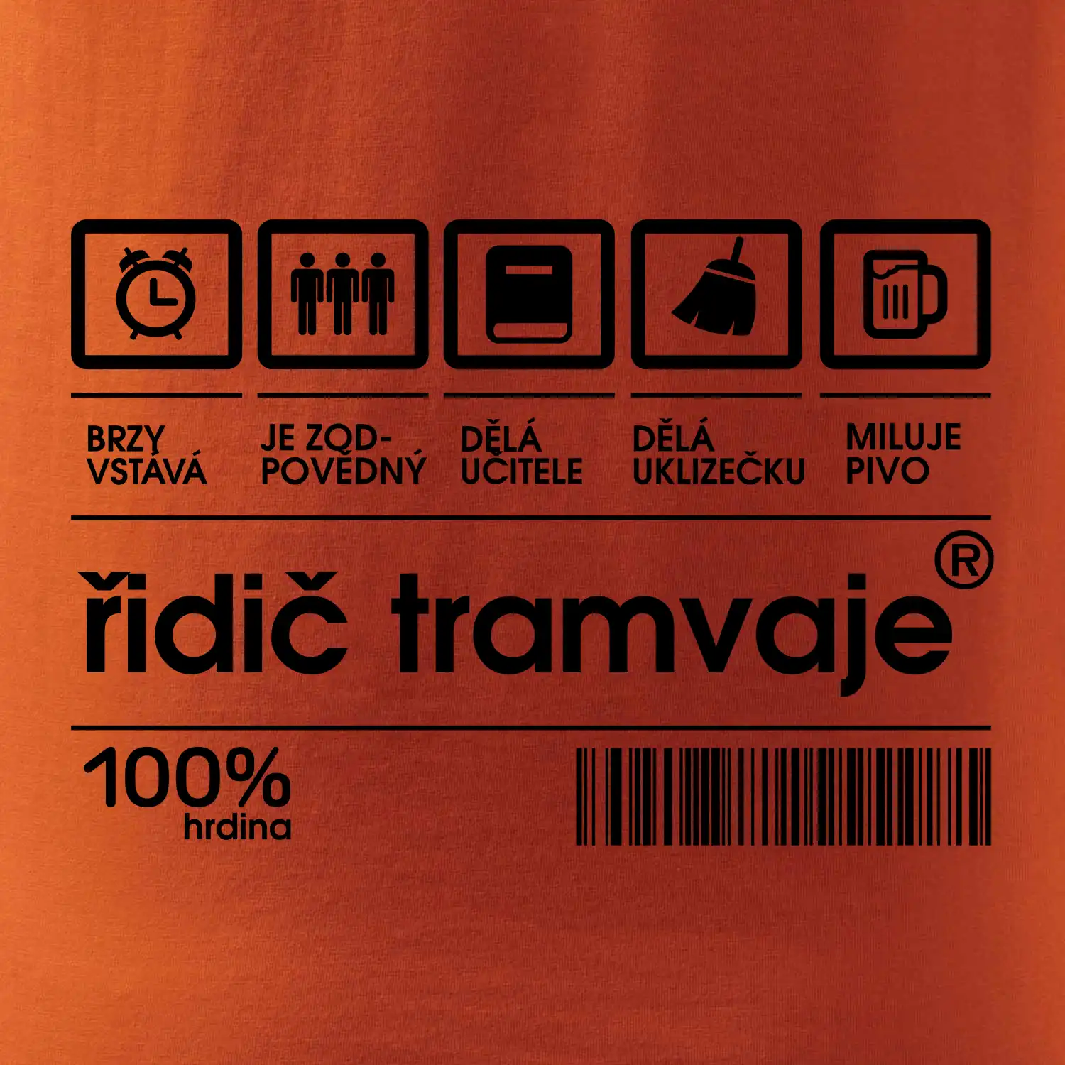 Čárový kód Řidič tramvaje