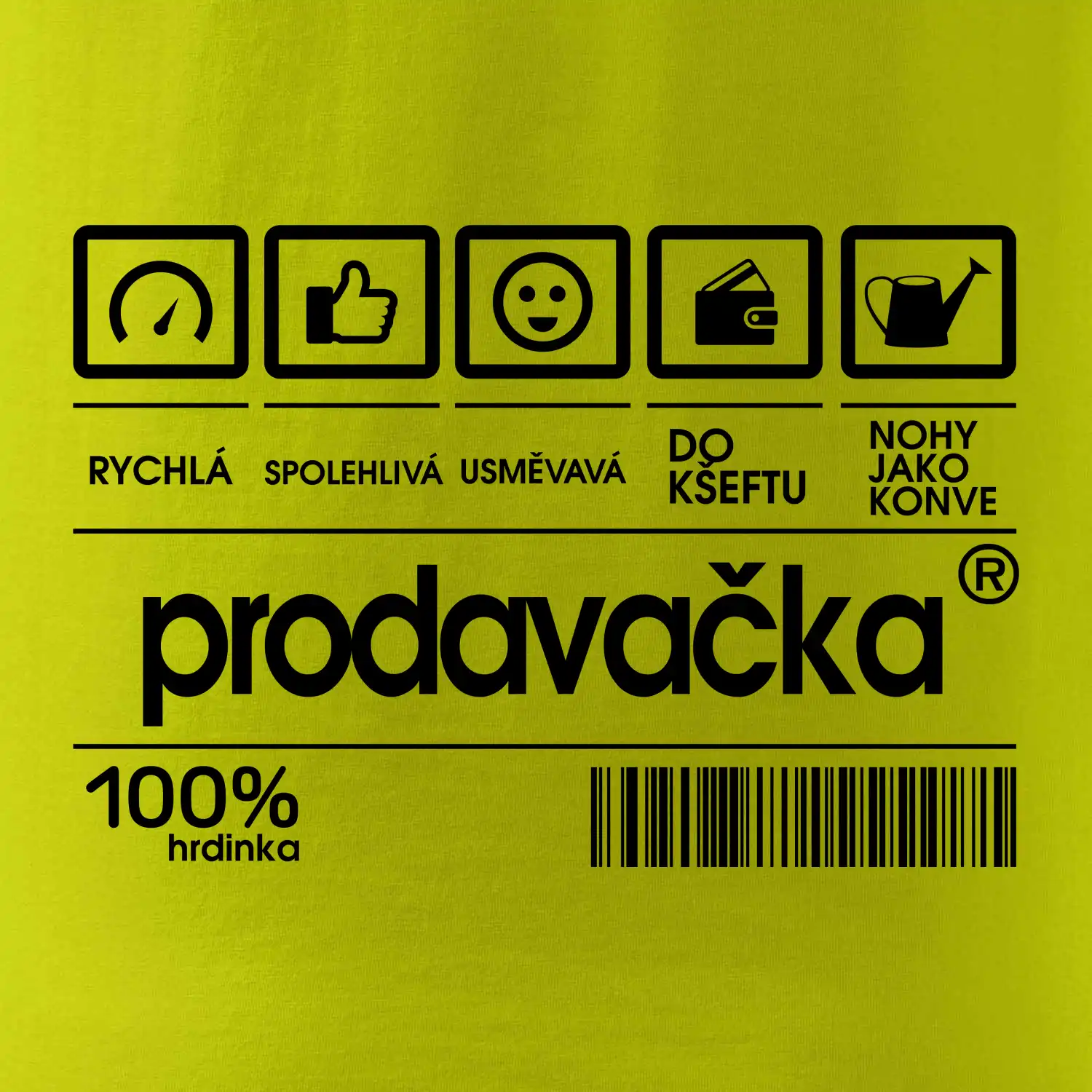 Čárový kód - Prodavačka